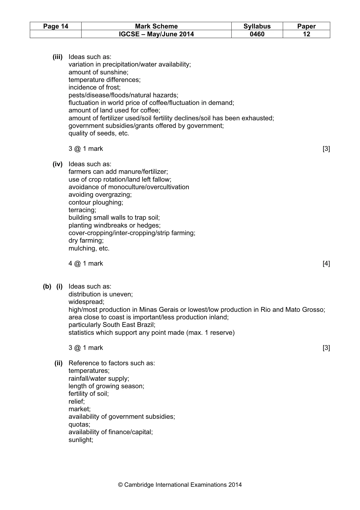 Mark scheme, page 14 of 15