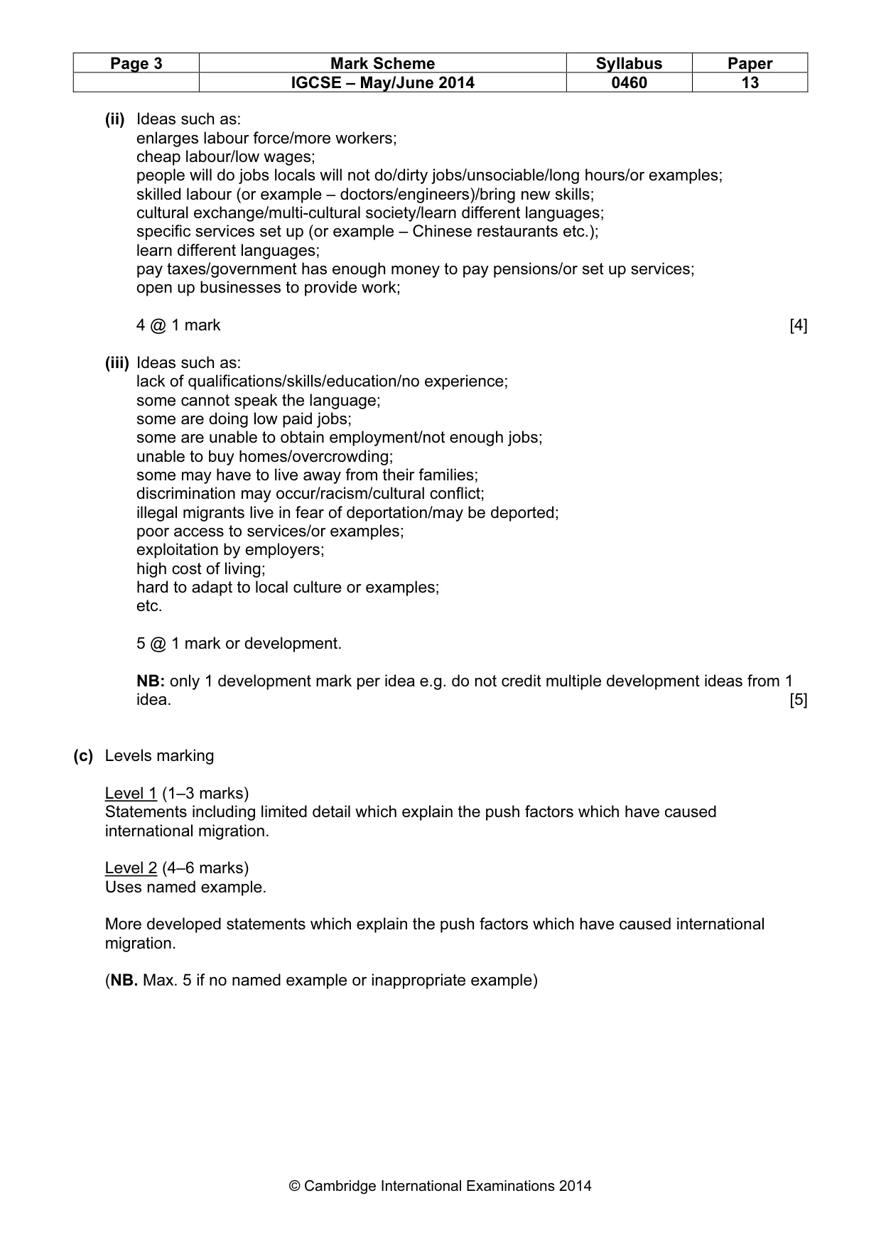 Mark scheme, page 3 of 14