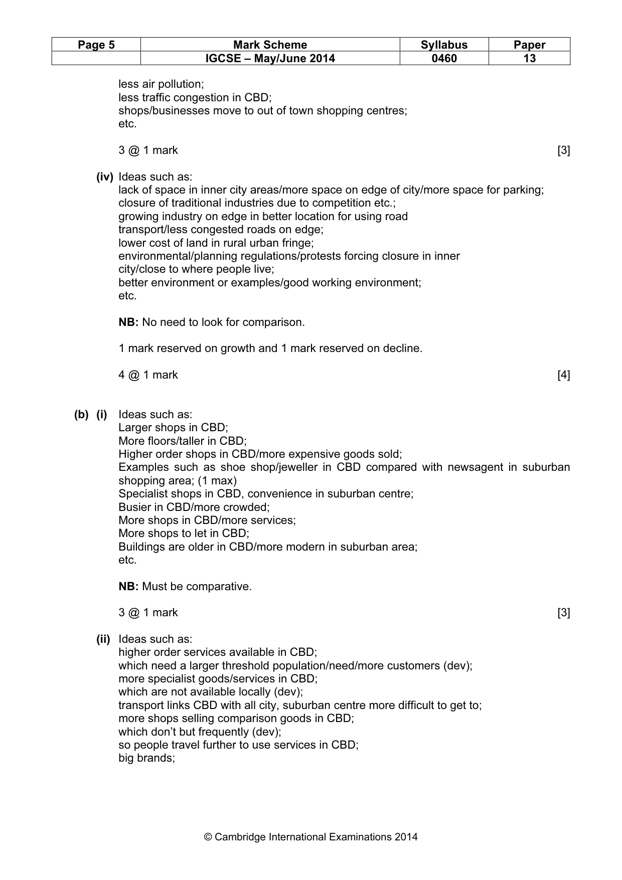 Mark scheme, page 5 of 14