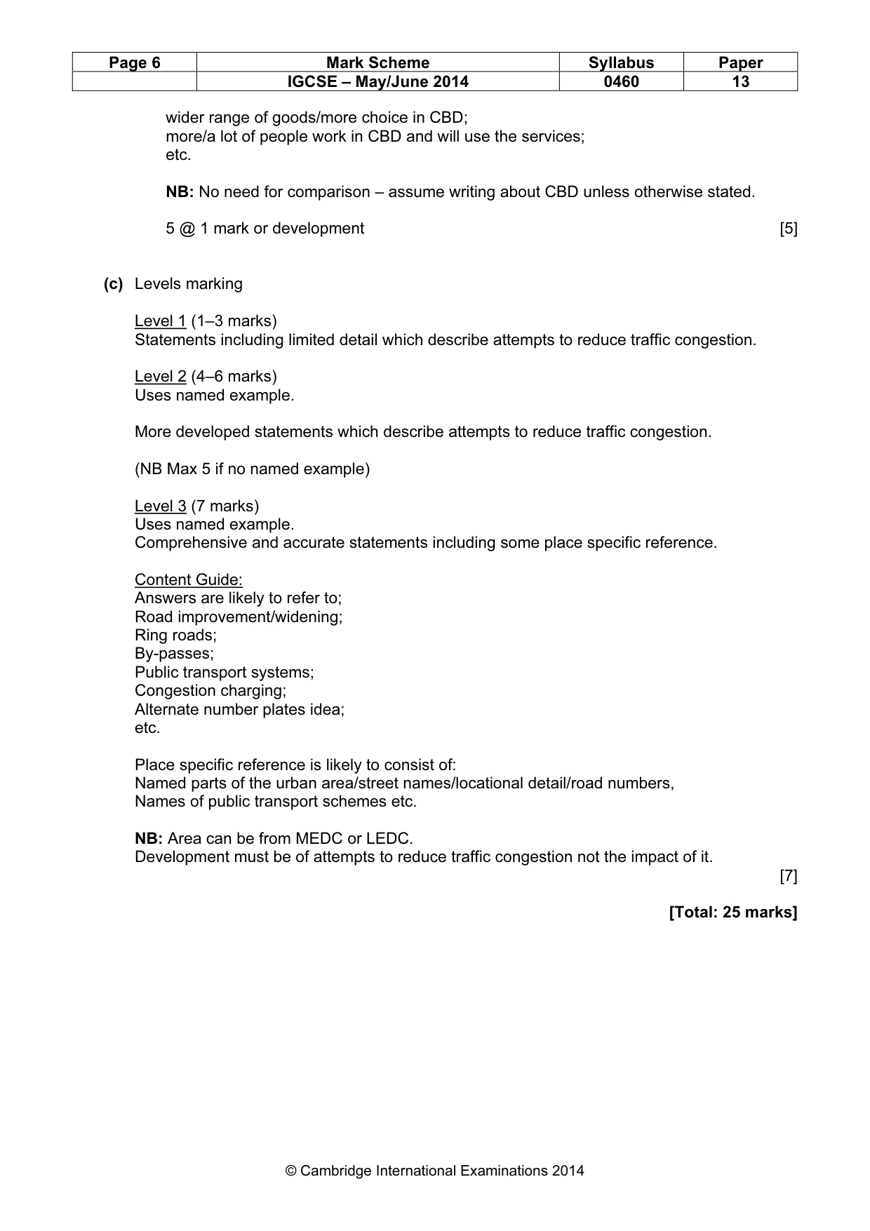 Mark scheme, page 6 of 14