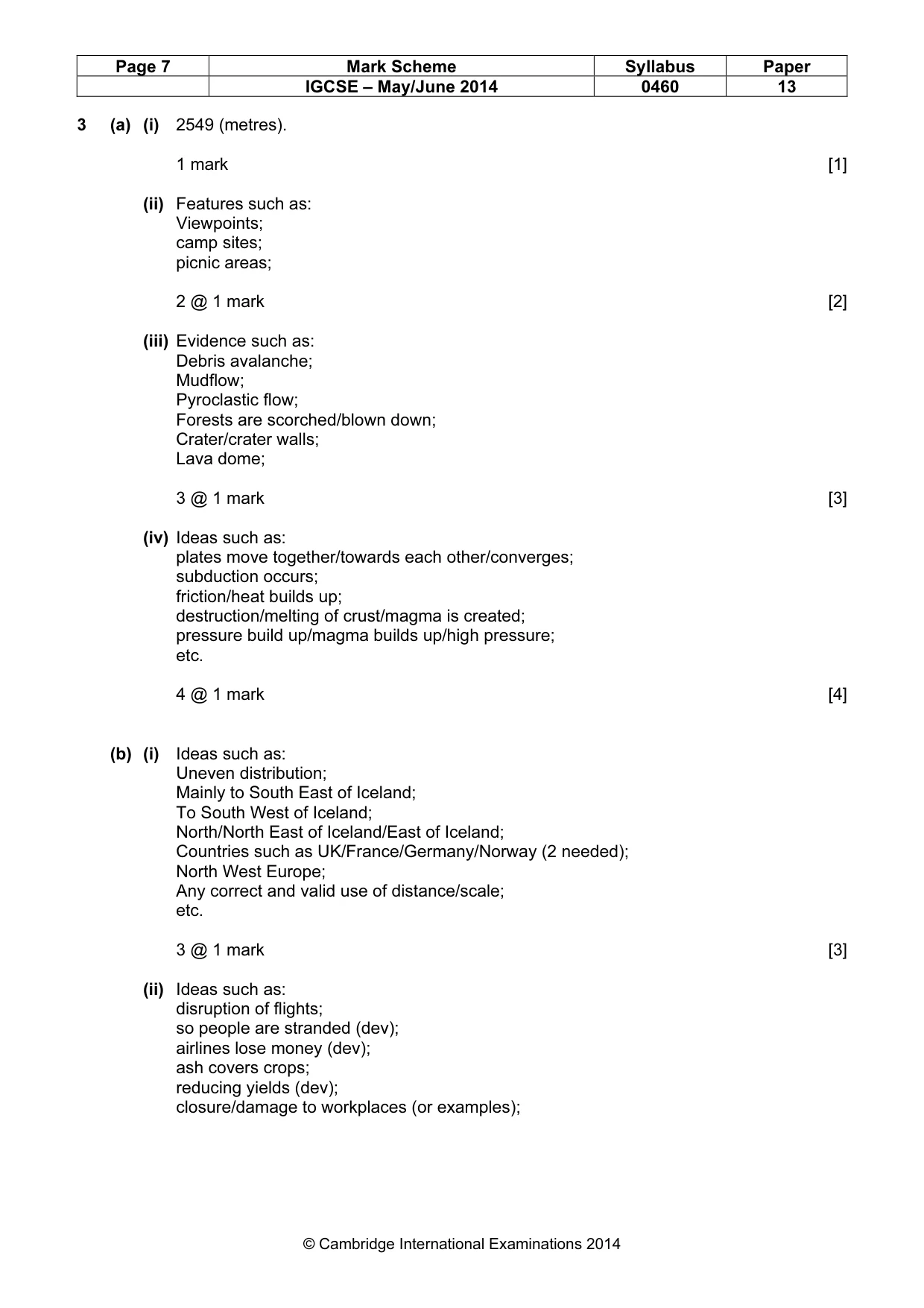 Mark scheme, page 7 of 14