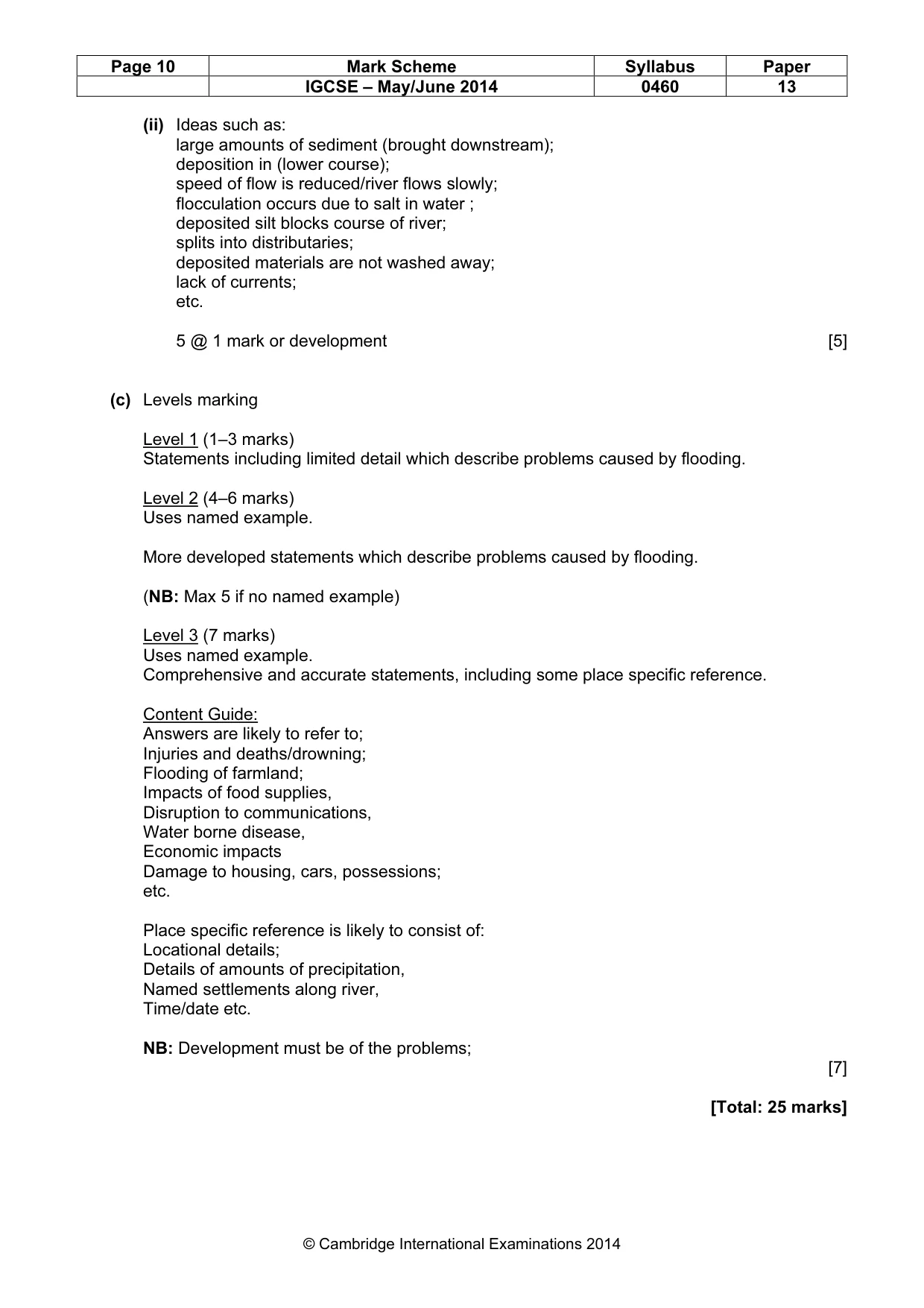 Mark scheme, page 10 of 14