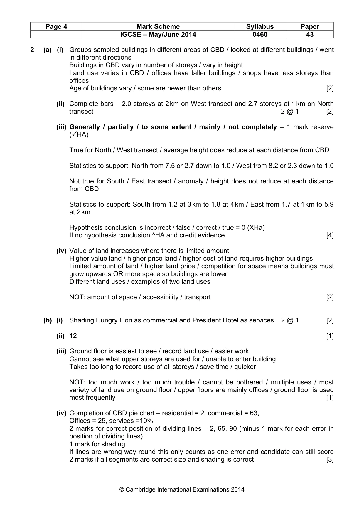 Mark scheme, page 4 of 6