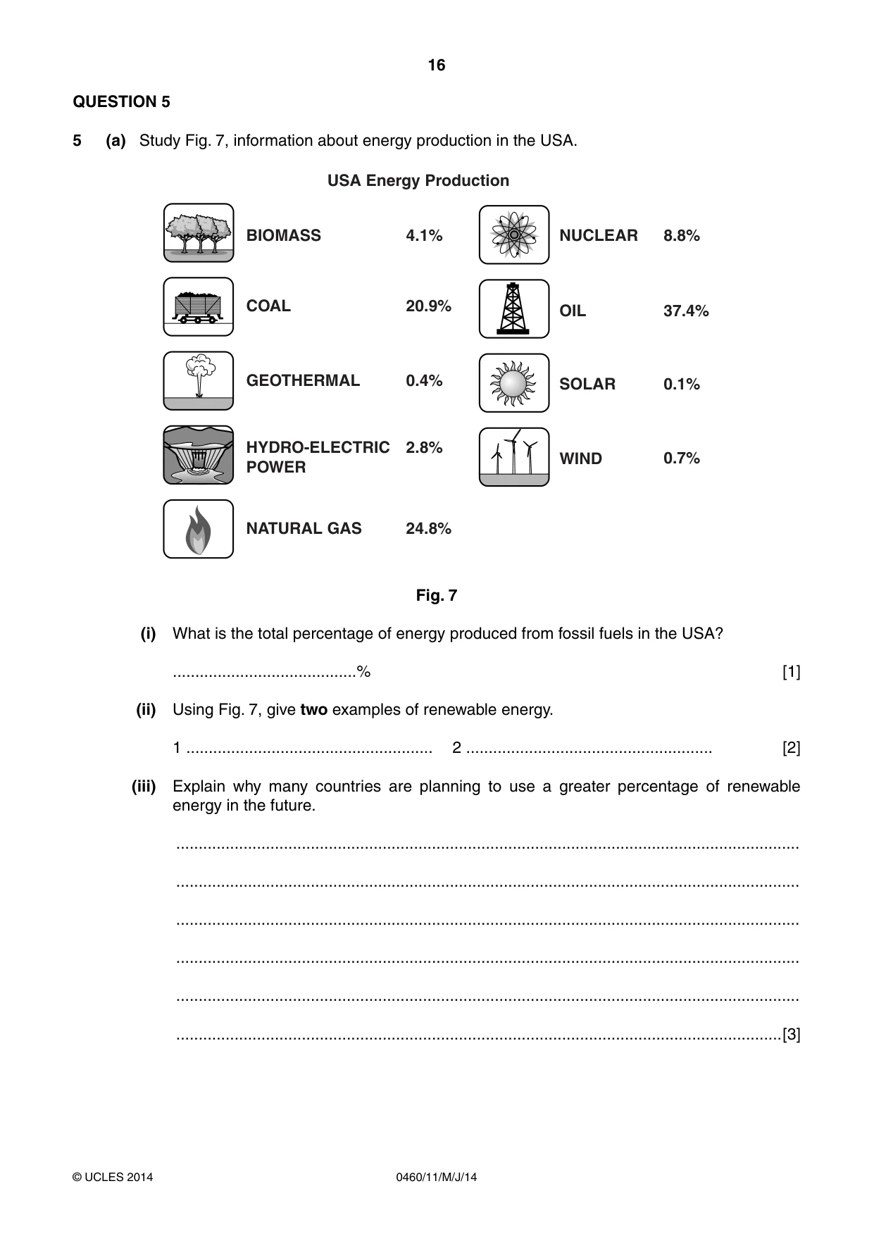 Cambridge IGCSE Geography 0460 2014 May/June Paper 1 · Variant 1 question paper, page 16 of 28
