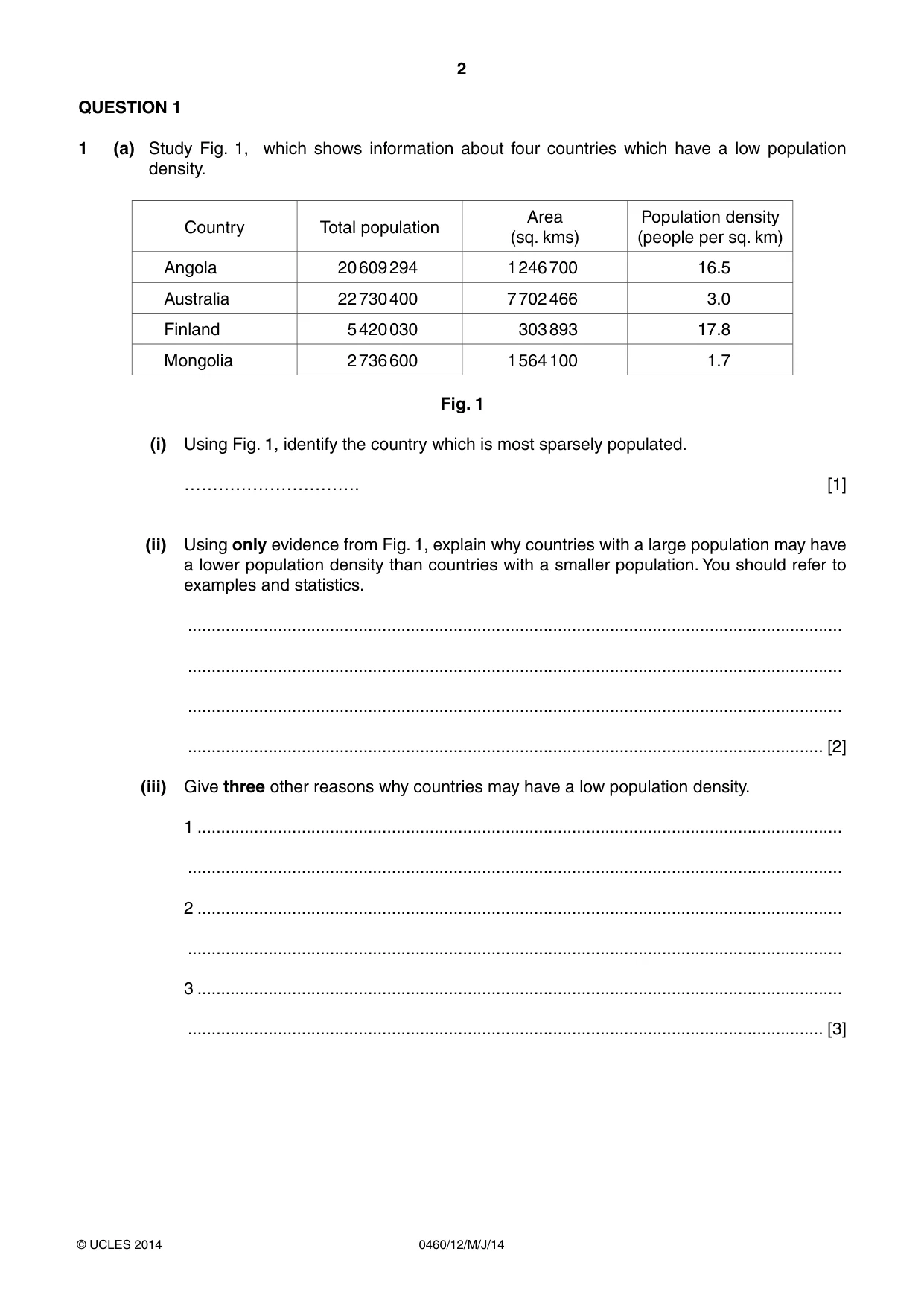 Cambridge IGCSE Geography 0460 2014 May/June Paper 1 · Variant 2 question paper, page 2 of 32