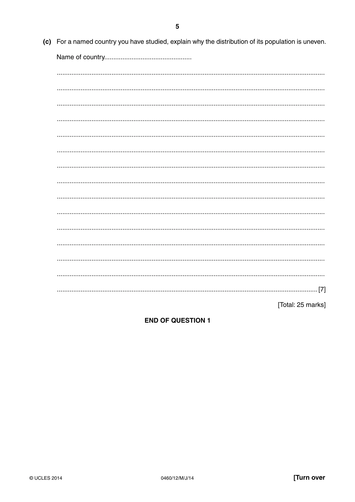Cambridge IGCSE Geography 0460 2014 May/June Paper 1 · Variant 2 question paper, page 5 of 32