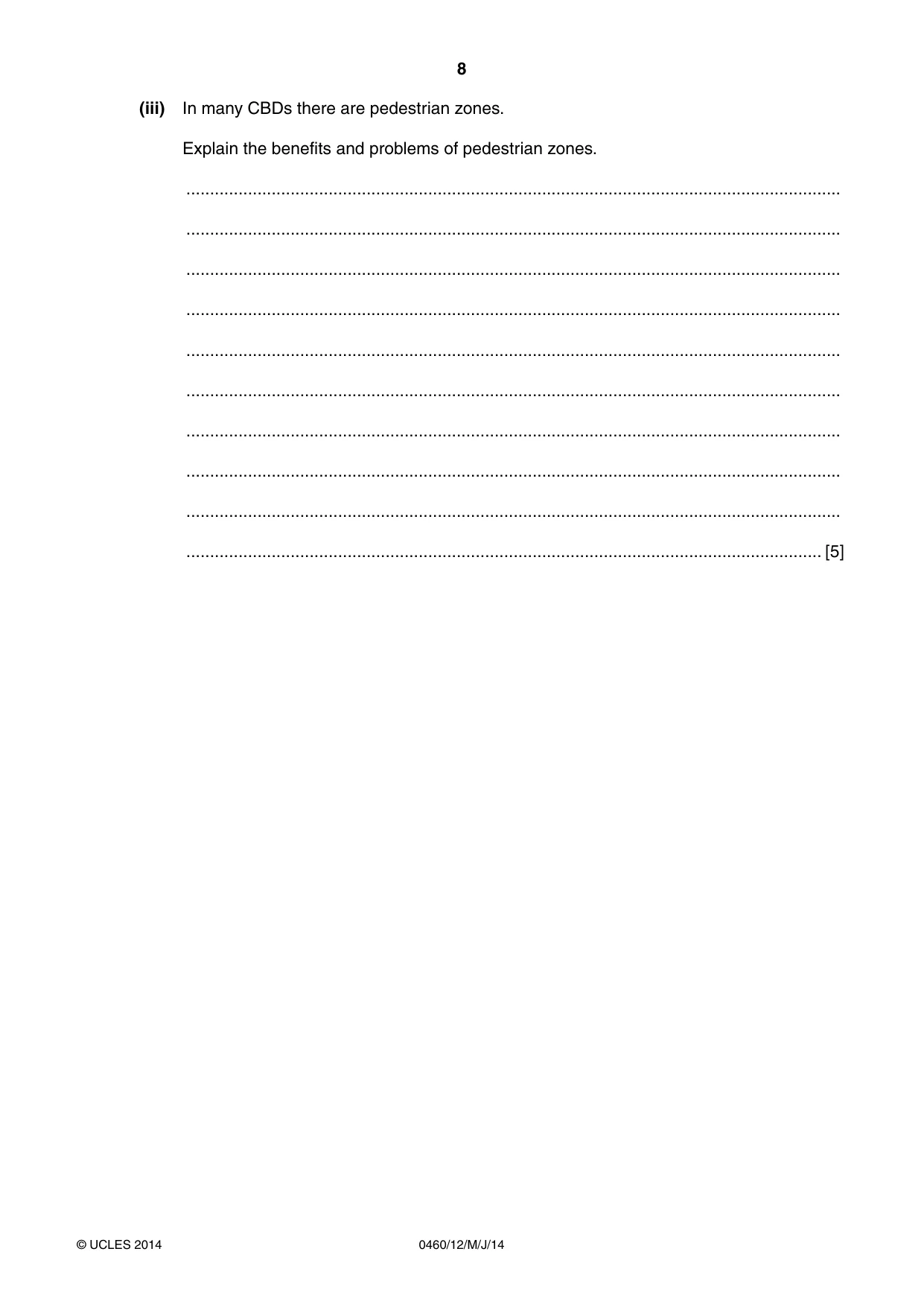Cambridge IGCSE Geography 0460 2014 May/June Paper 1 · Variant 2 question paper, page 8 of 32