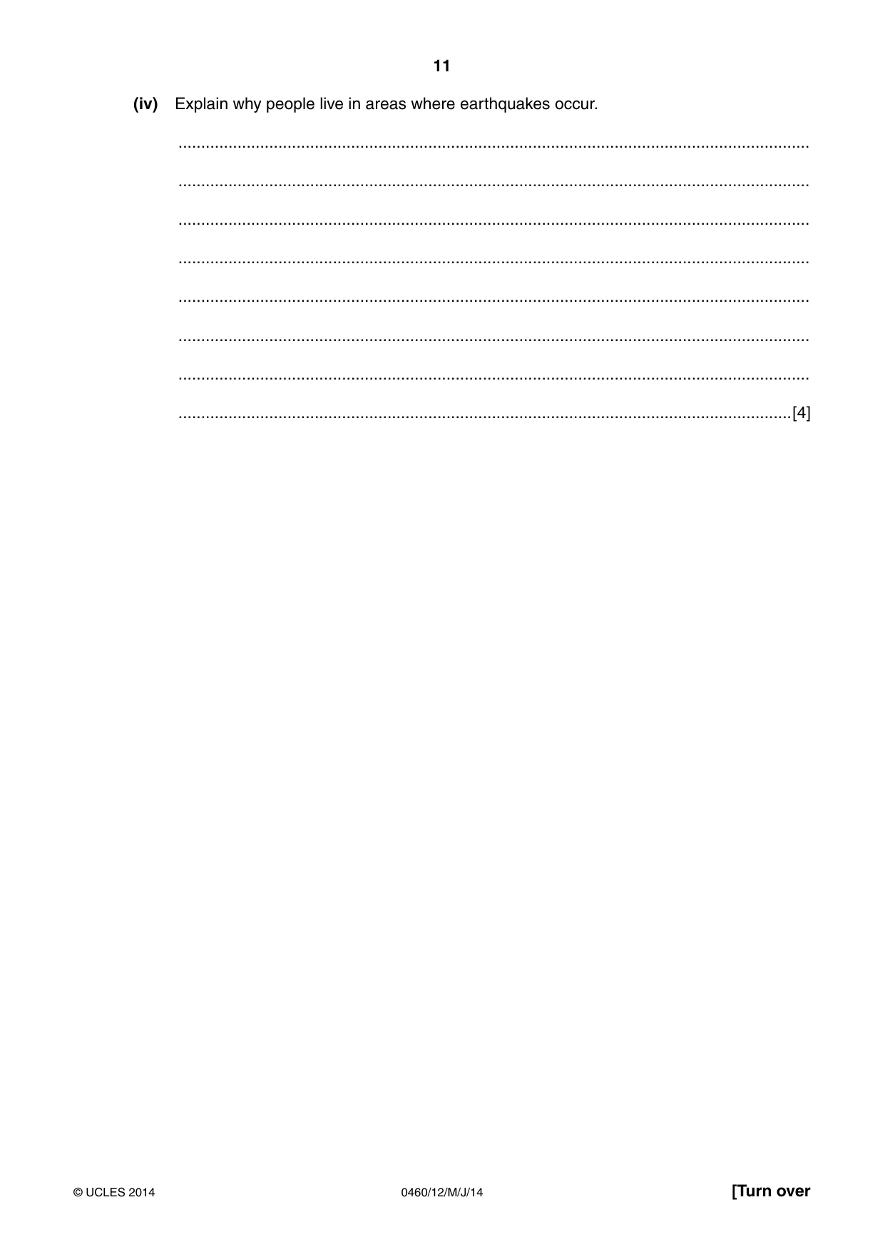 Cambridge IGCSE Geography 0460 2014 May/June Paper 1 · Variant 2 question paper, page 11 of 32