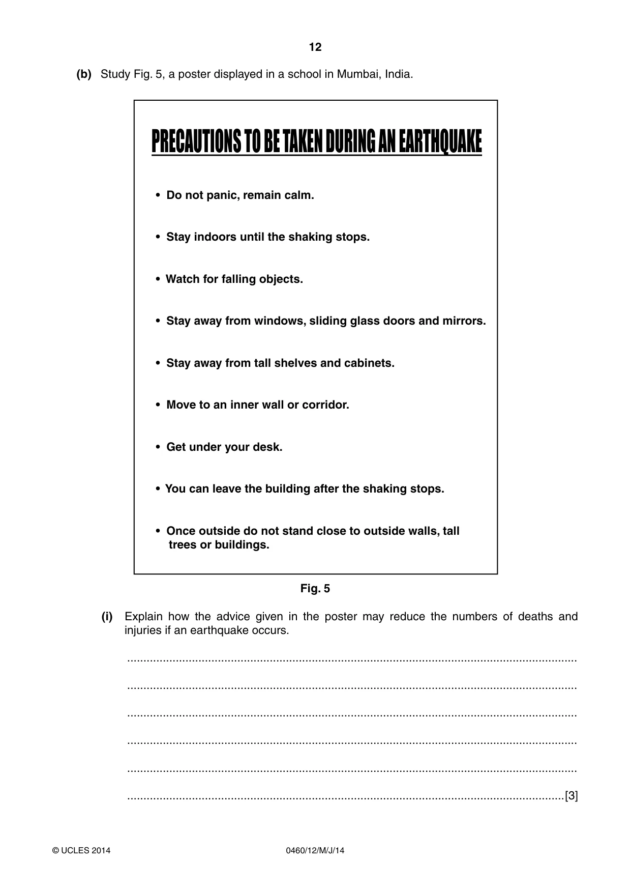 Cambridge IGCSE Geography 0460 2014 May/June Paper 1 · Variant 2 question paper, page 12 of 32