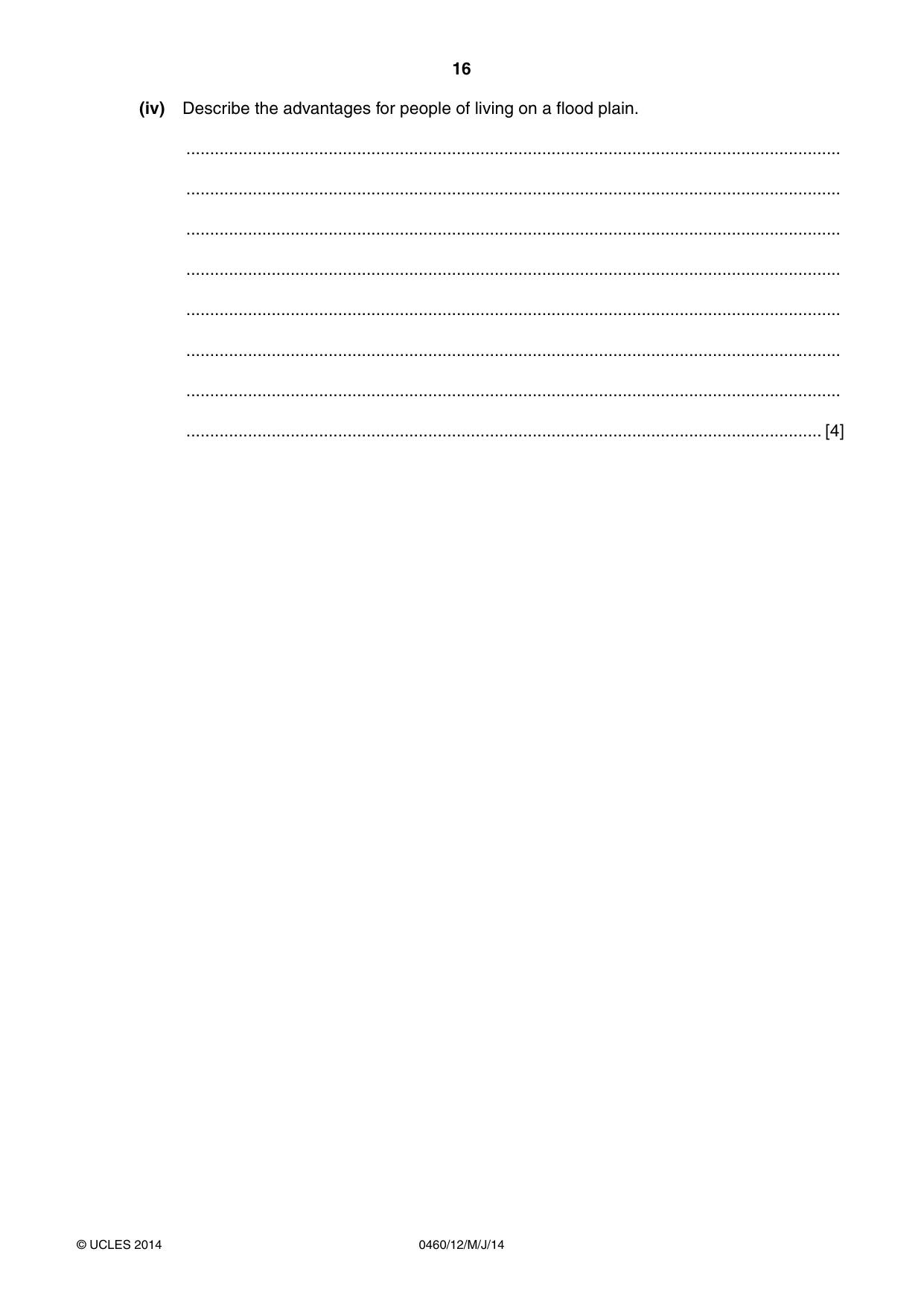Cambridge IGCSE Geography 0460 2014 May/June Paper 1 · Variant 2 question paper, page 16 of 32
