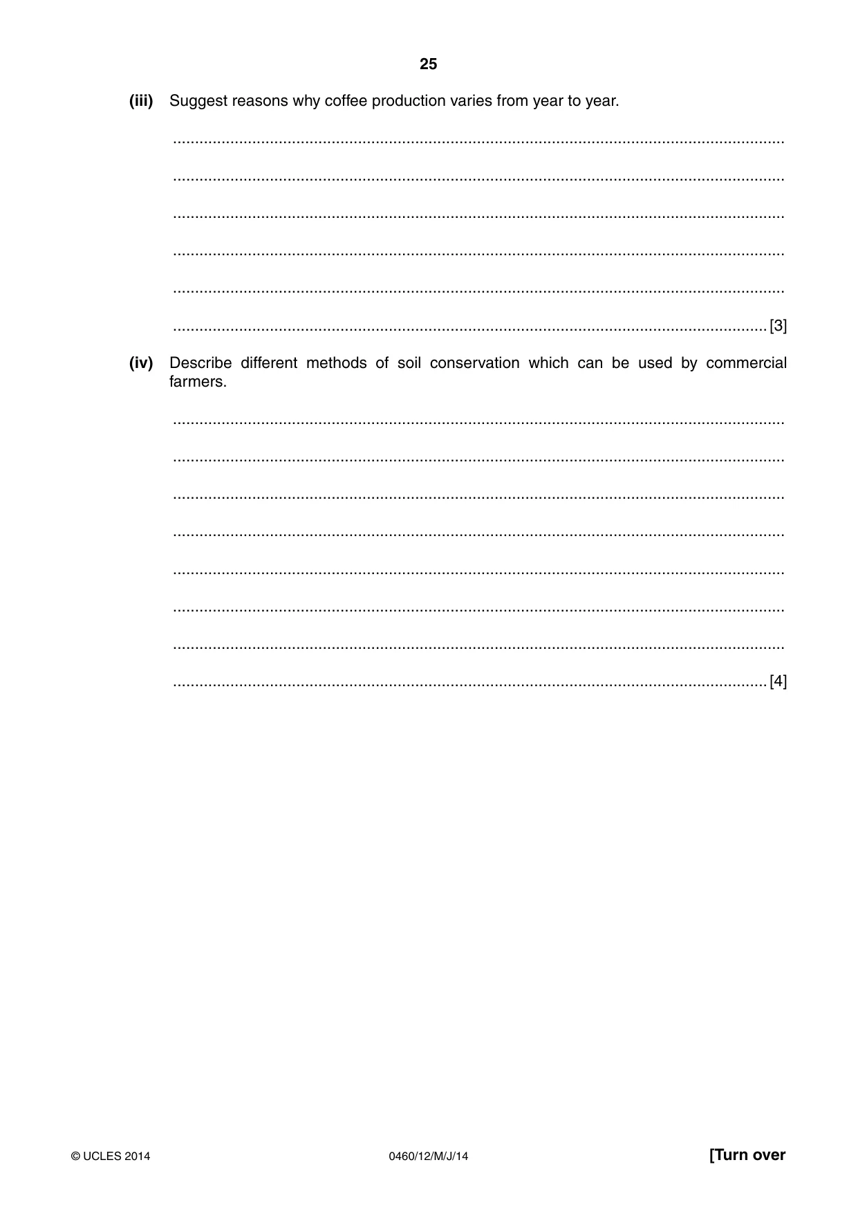Cambridge IGCSE Geography 0460 2014 May/June Paper 1 · Variant 2 question paper, page 25 of 32
