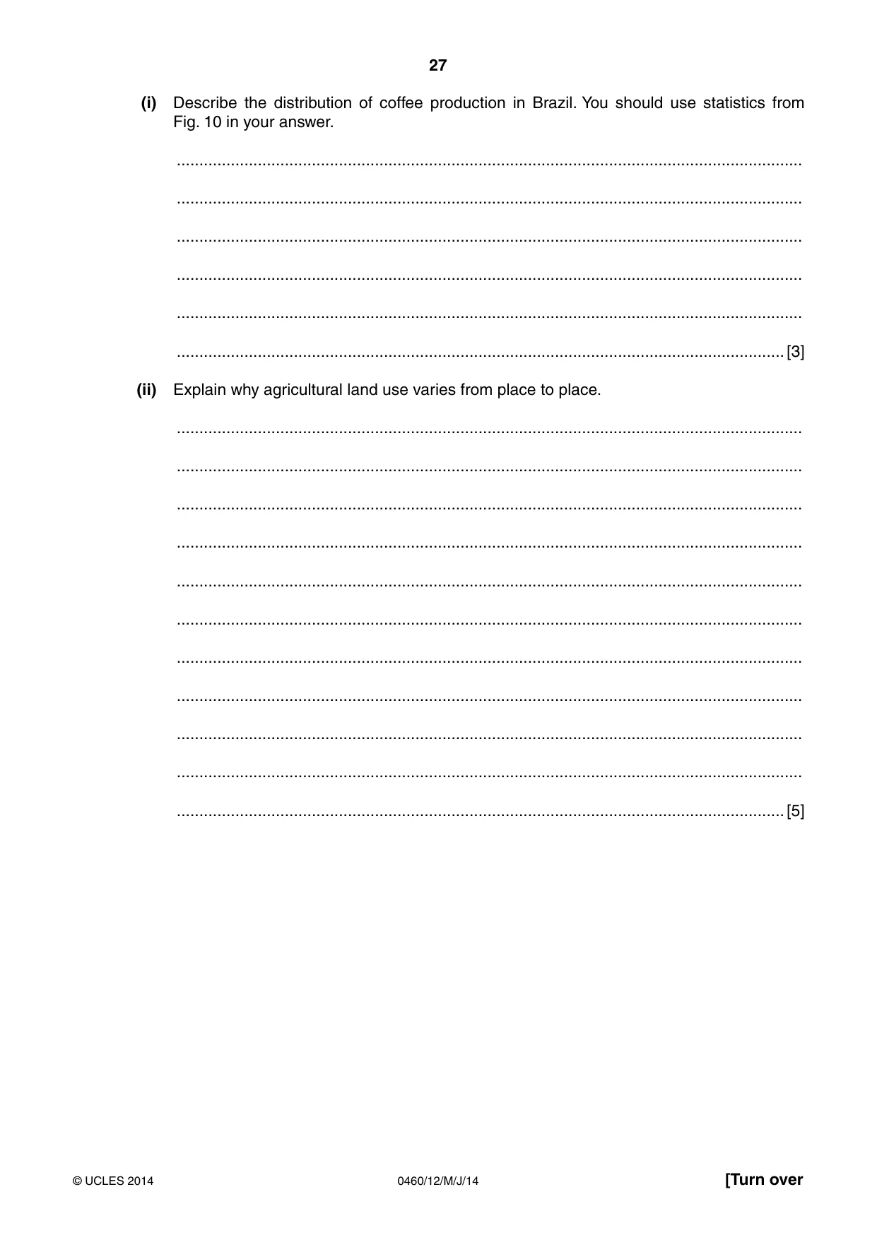 Cambridge IGCSE Geography 0460 2014 May/June Paper 1 · Variant 2 question paper, page 27 of 32