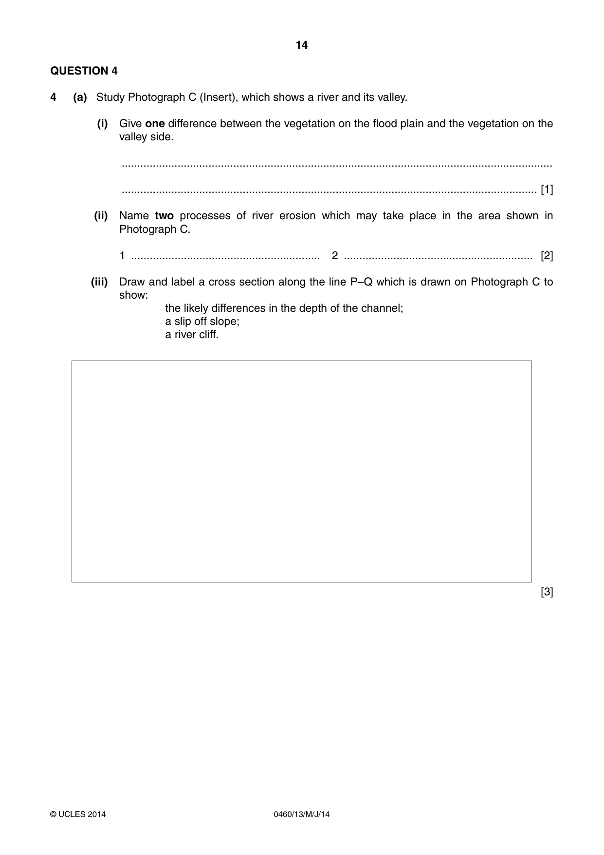 Cambridge IGCSE Geography 0460 2014 May/June Paper 1 · Variant 3 question paper, page 14 of 28