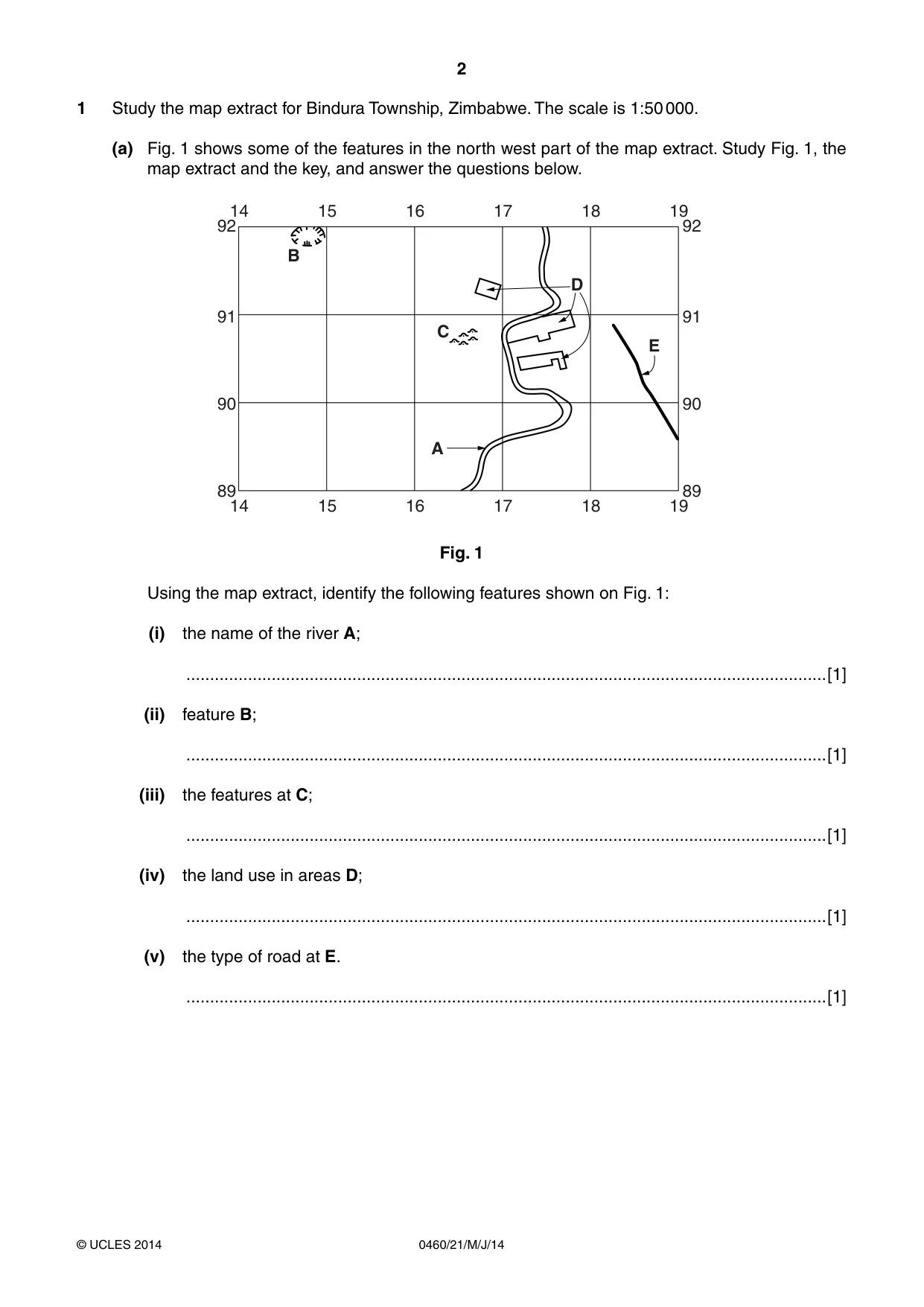 Cambridge IGCSE Geography 0460 2014 May/June Paper 2 · Variant 1 question paper, page 2 of 16