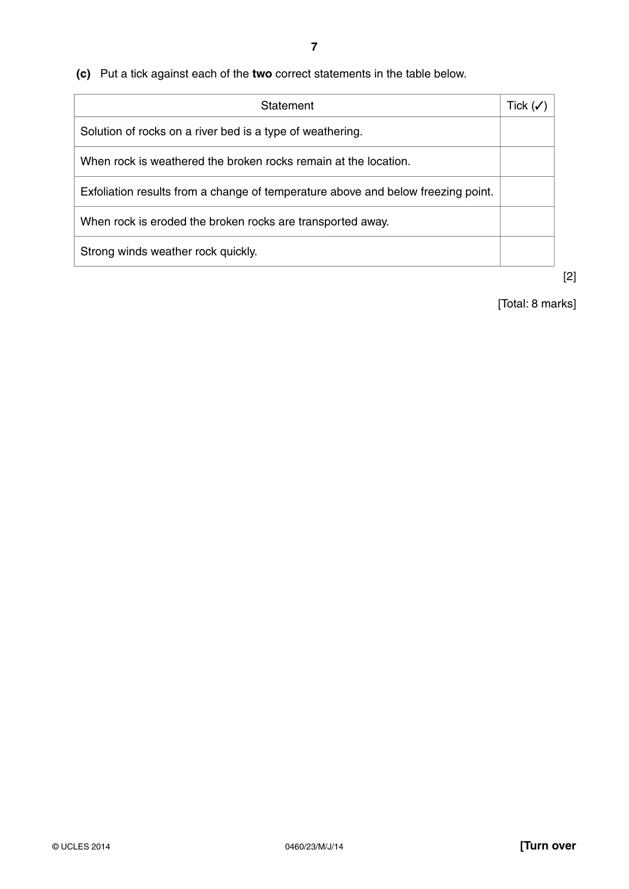 Cambridge IGCSE Geography 0460 2014 May/June Paper 2 · Variant 3 question paper, page 7 of 16