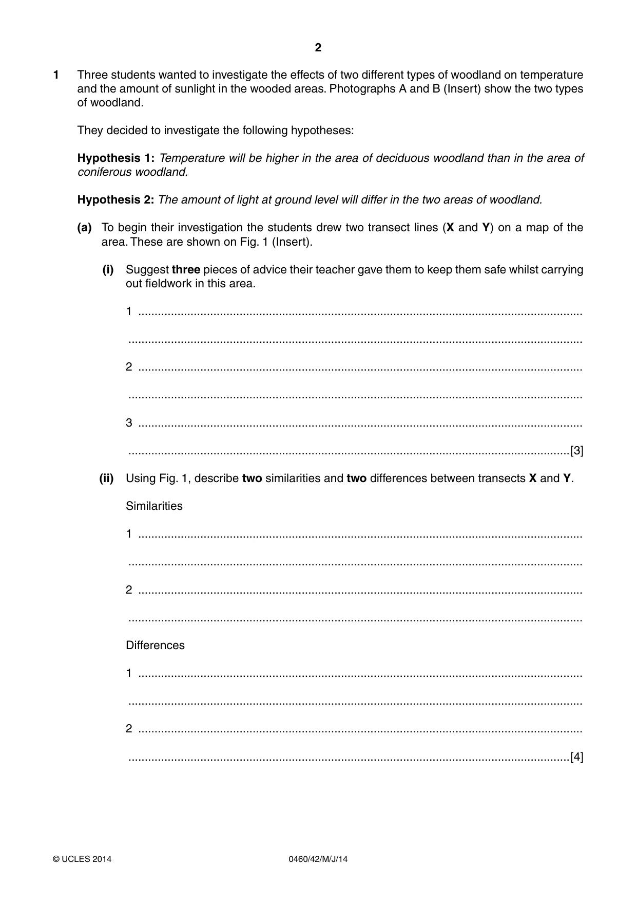 Cambridge IGCSE Geography 0460 2014 May/June Paper 4 · Variant 2 question paper, page 2 of 16