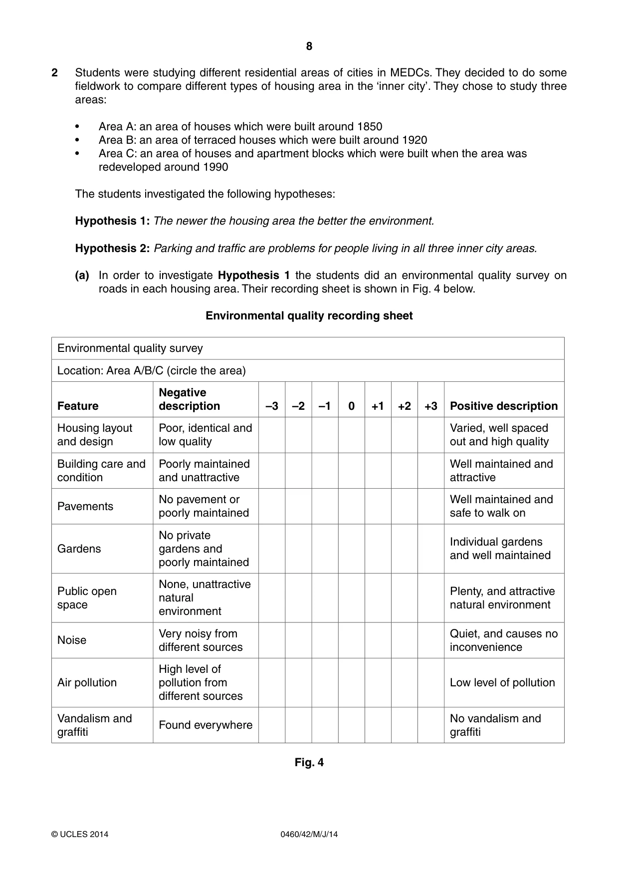 Cambridge IGCSE Geography 0460 2014 May/June Paper 4 · Variant 2 question paper, page 8 of 16