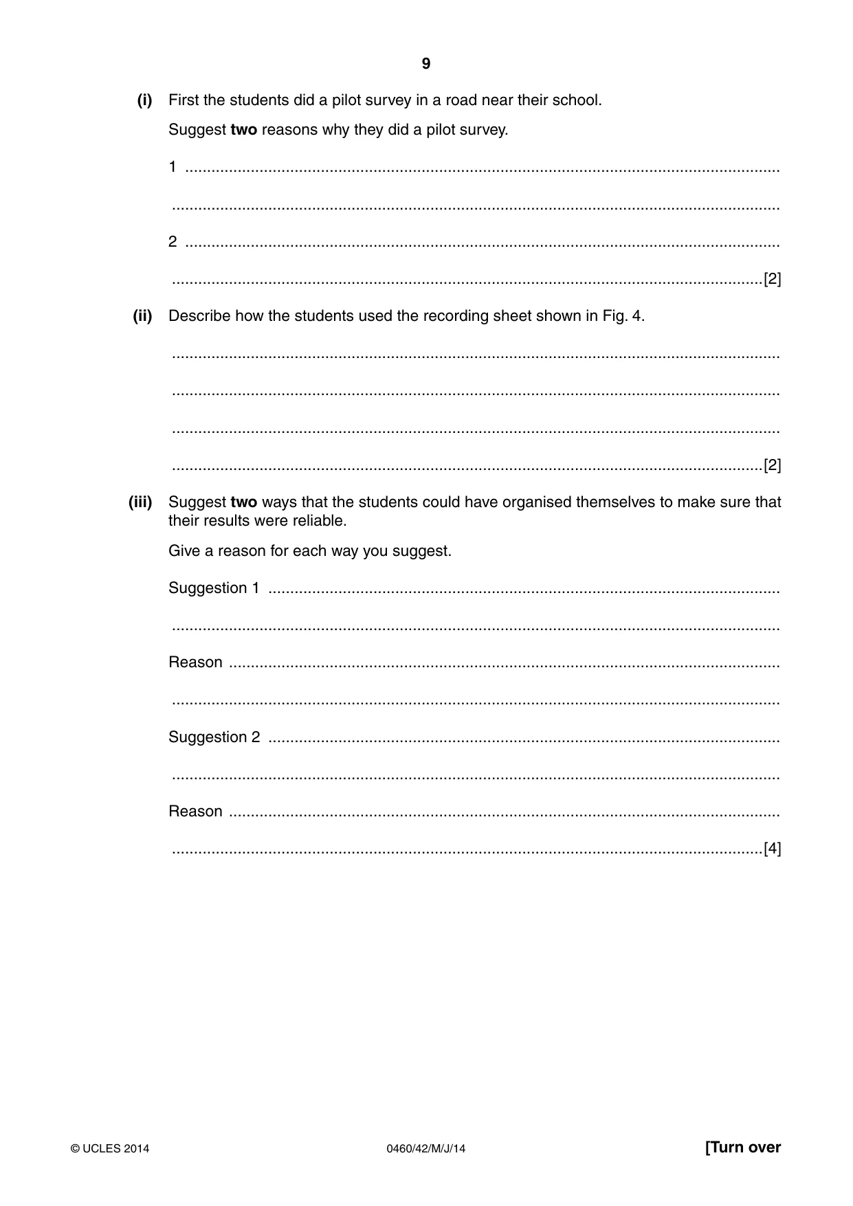 Cambridge IGCSE Geography 0460 2014 May/June Paper 4 · Variant 2 question paper, page 9 of 16