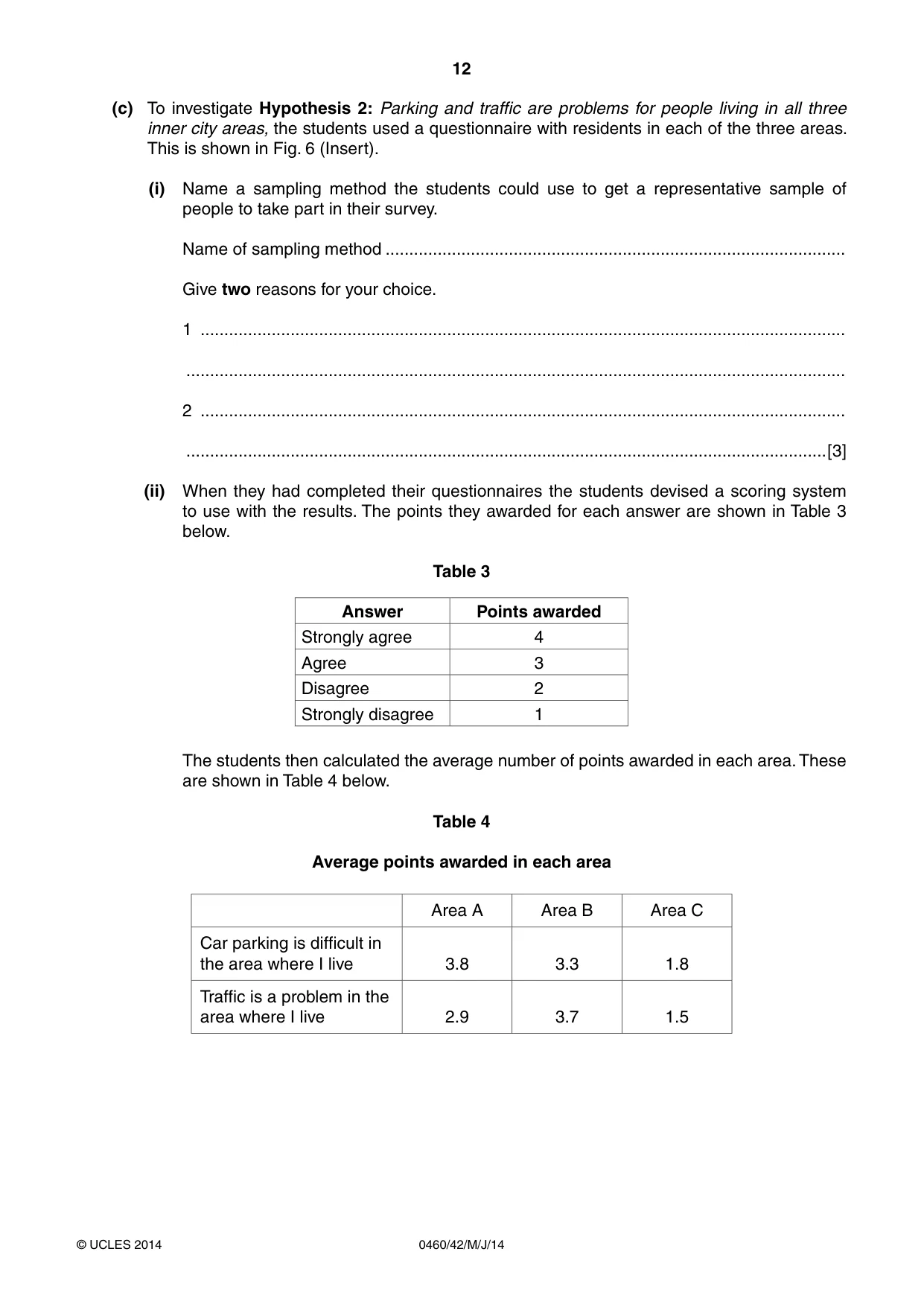 Cambridge IGCSE Geography 0460 2014 May/June Paper 4 · Variant 2 question paper, page 12 of 16