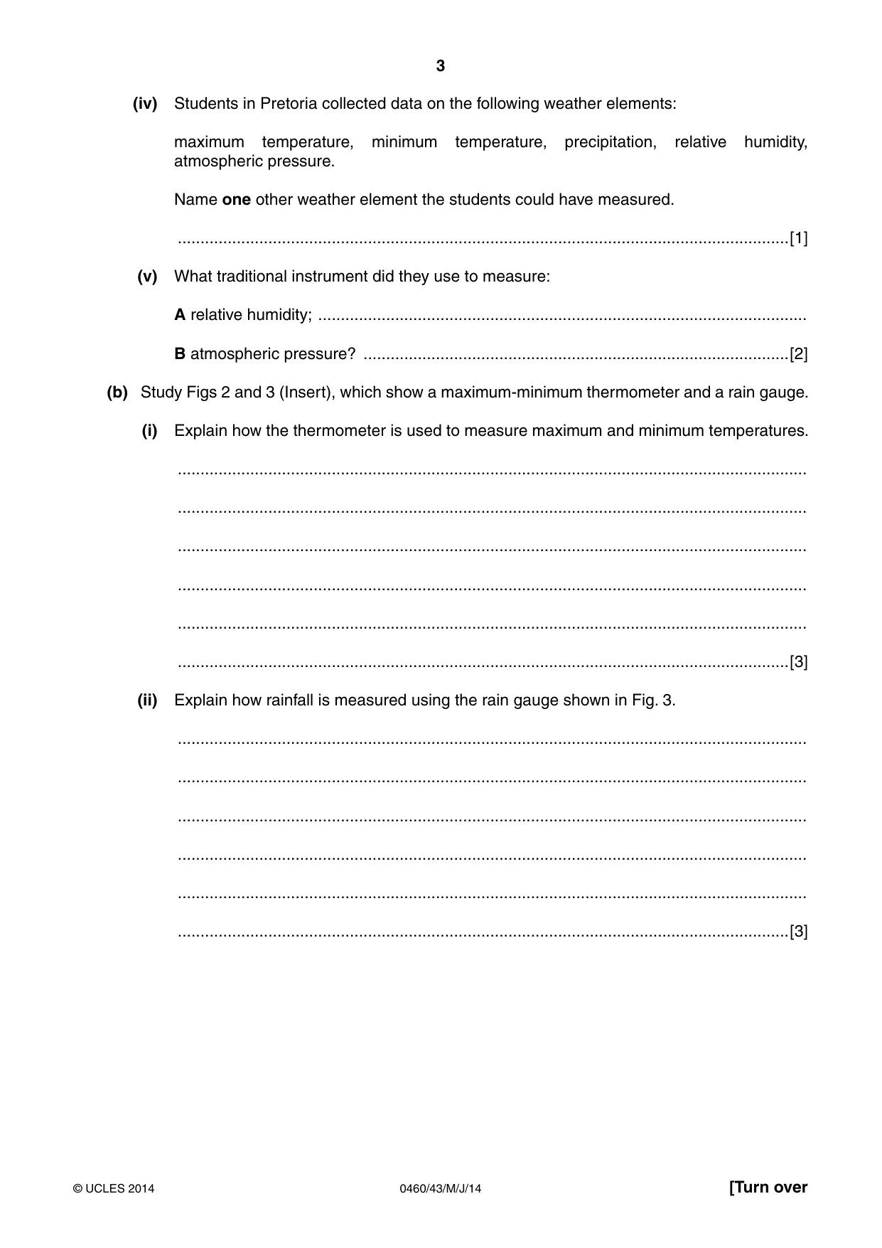 Cambridge IGCSE Geography 0460 2014 May/June Paper 4 · Variant 3 question paper, page 3 of 16