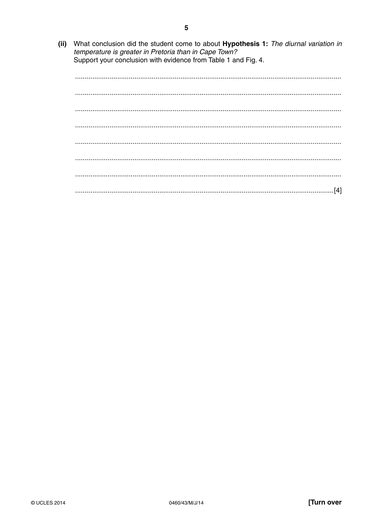 Cambridge IGCSE Geography 0460 2014 May/June Paper 4 · Variant 3 question paper, page 5 of 16