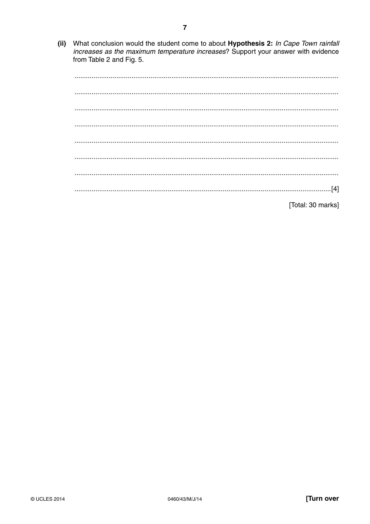 Cambridge IGCSE Geography 0460 2014 May/June Paper 4 · Variant 3 question paper, page 7 of 16