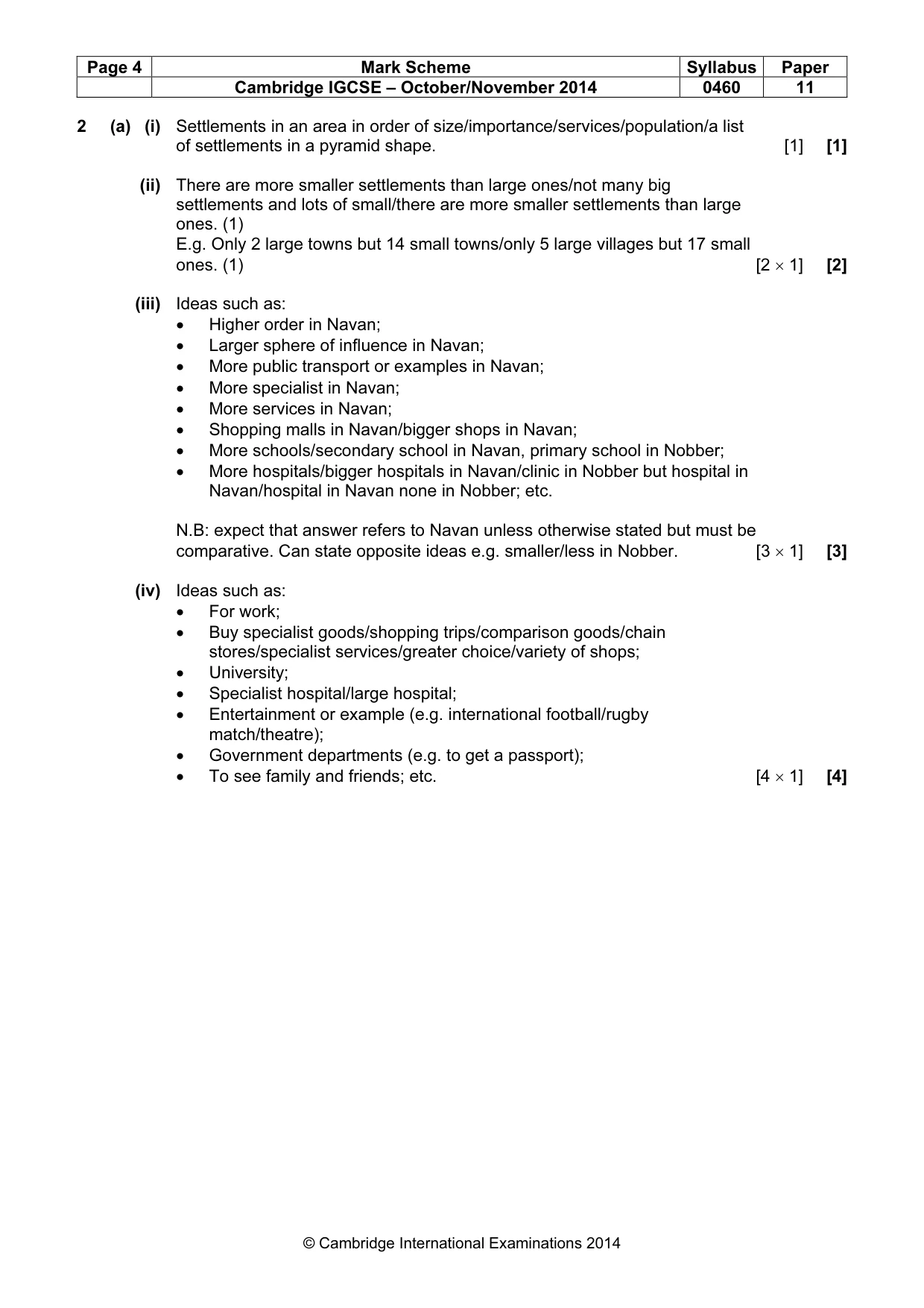 Mark scheme, page 4 of 13
