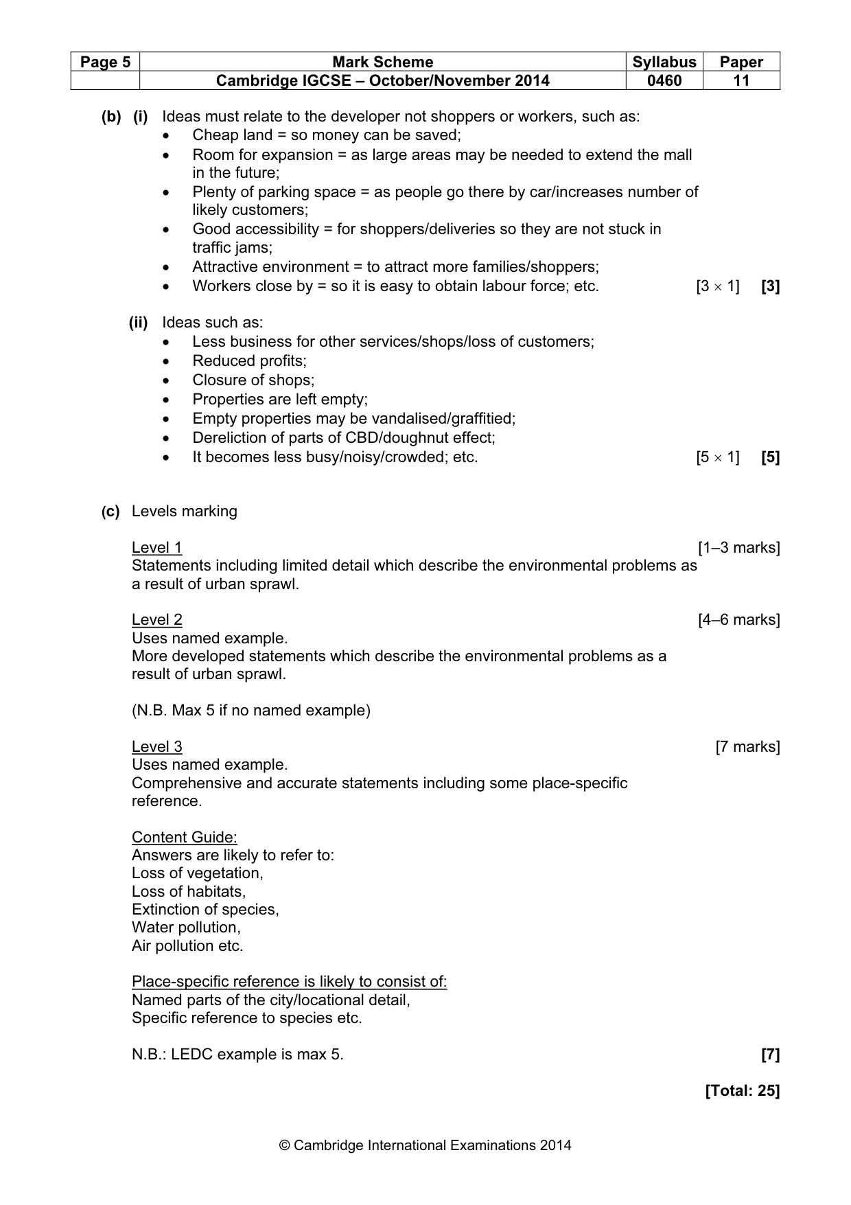 Mark scheme, page 5 of 13