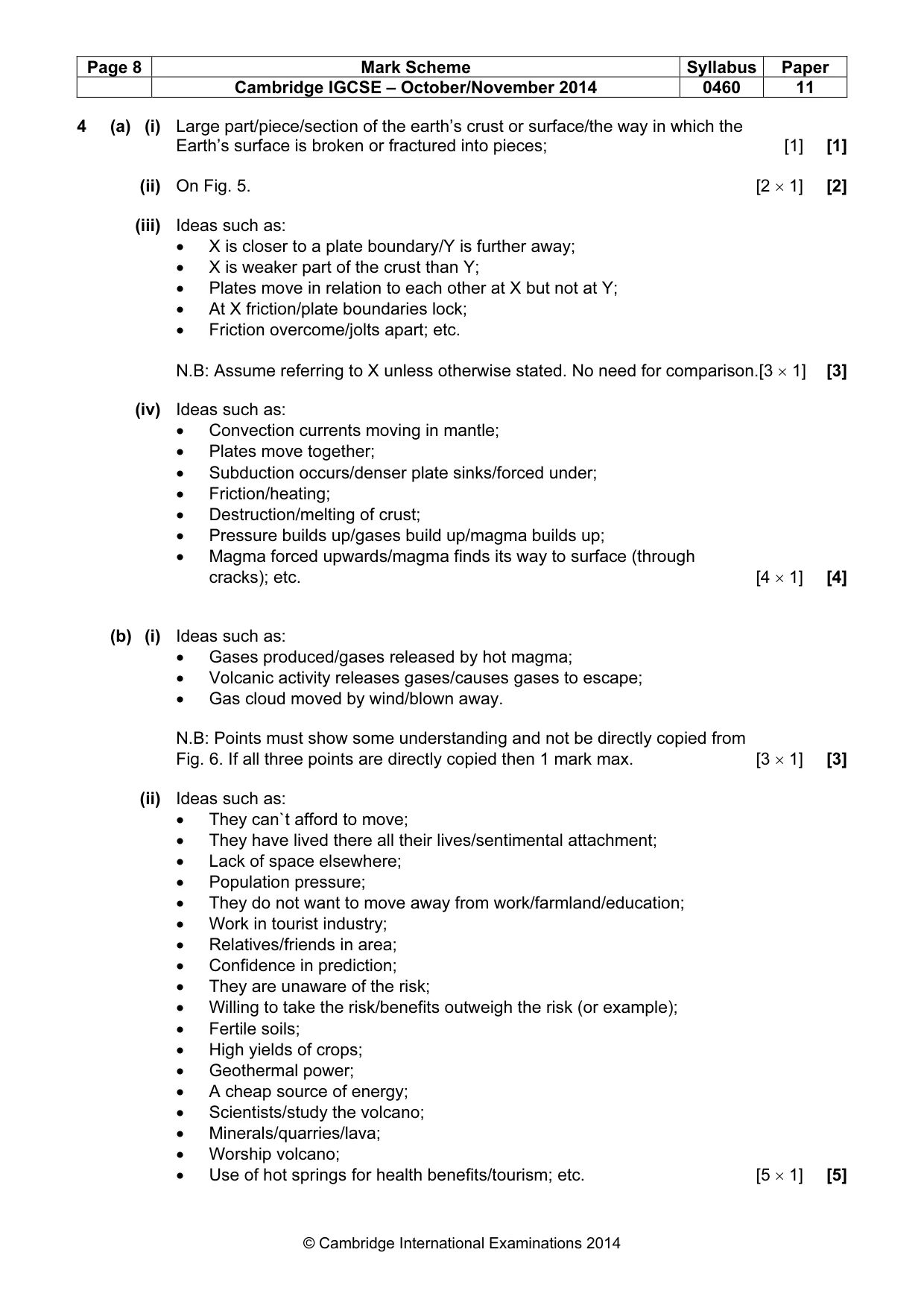 Mark scheme, page 8 of 13