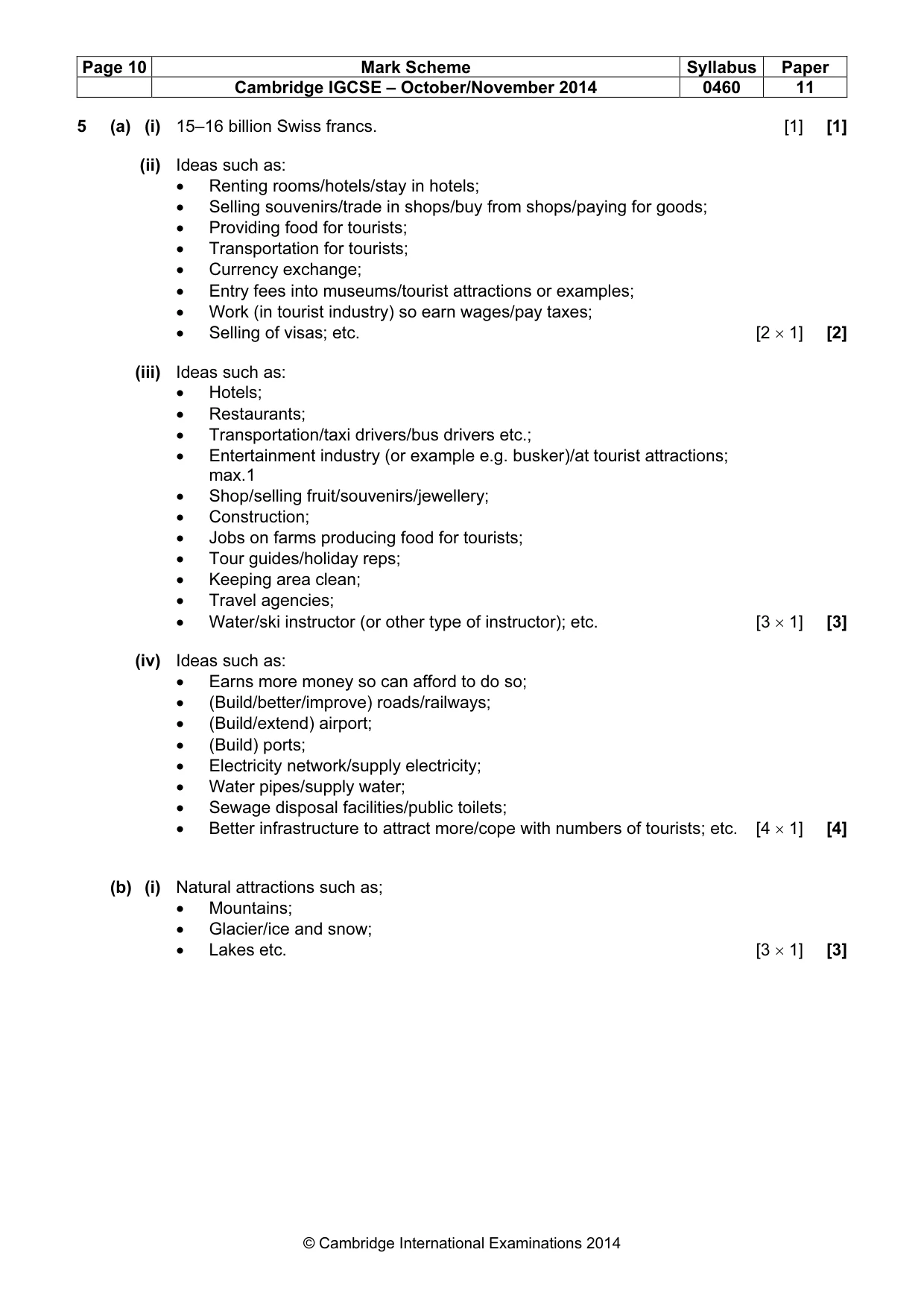 Mark scheme, page 10 of 13