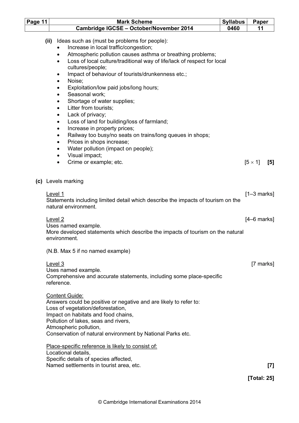 Mark scheme, page 11 of 13