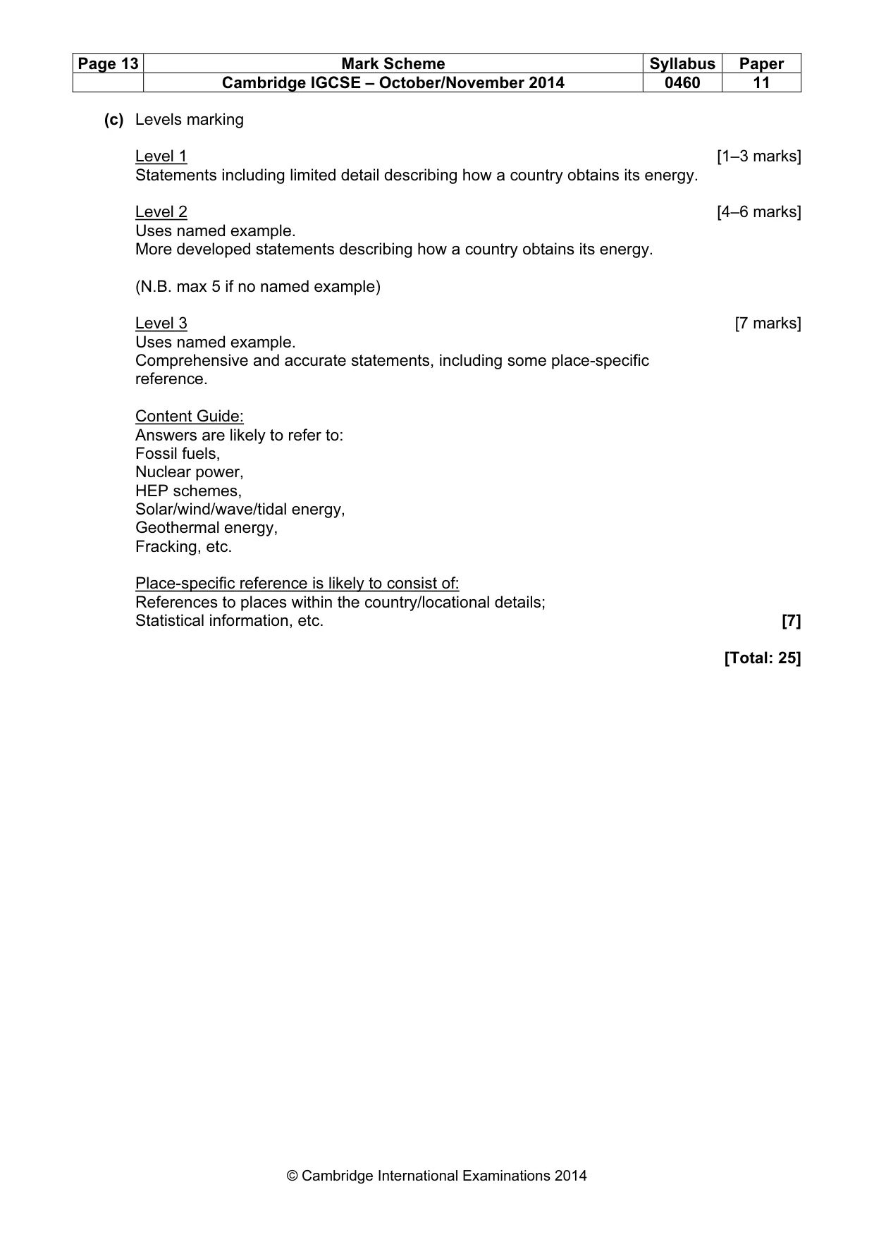 Mark scheme, page 13 of 13