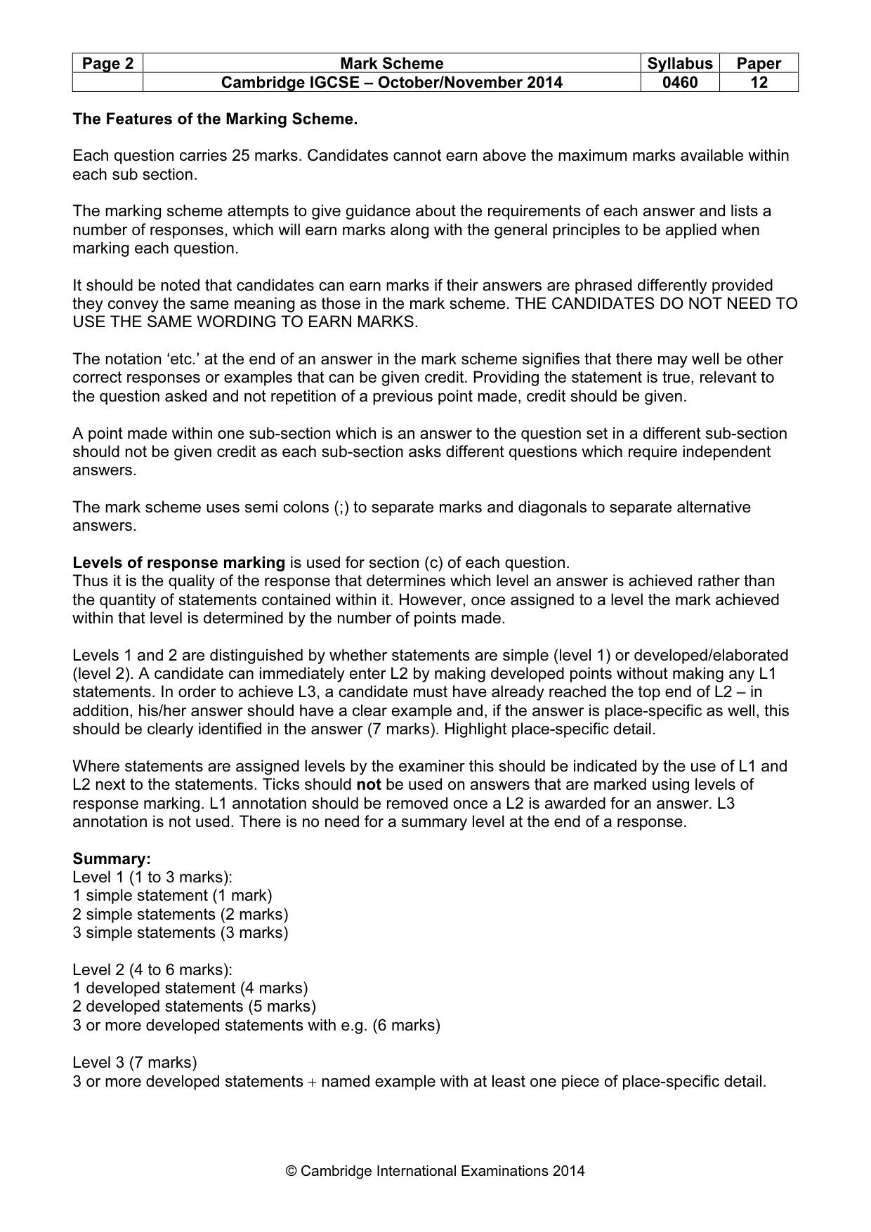 Mark scheme, page 2 of 18