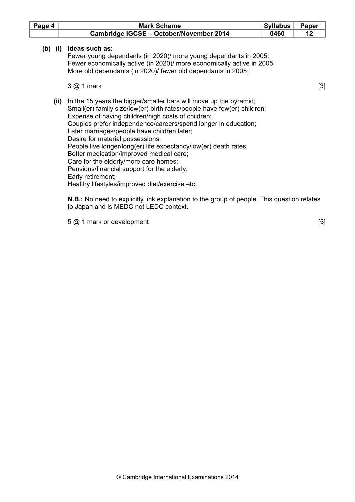 Mark scheme, page 4 of 18