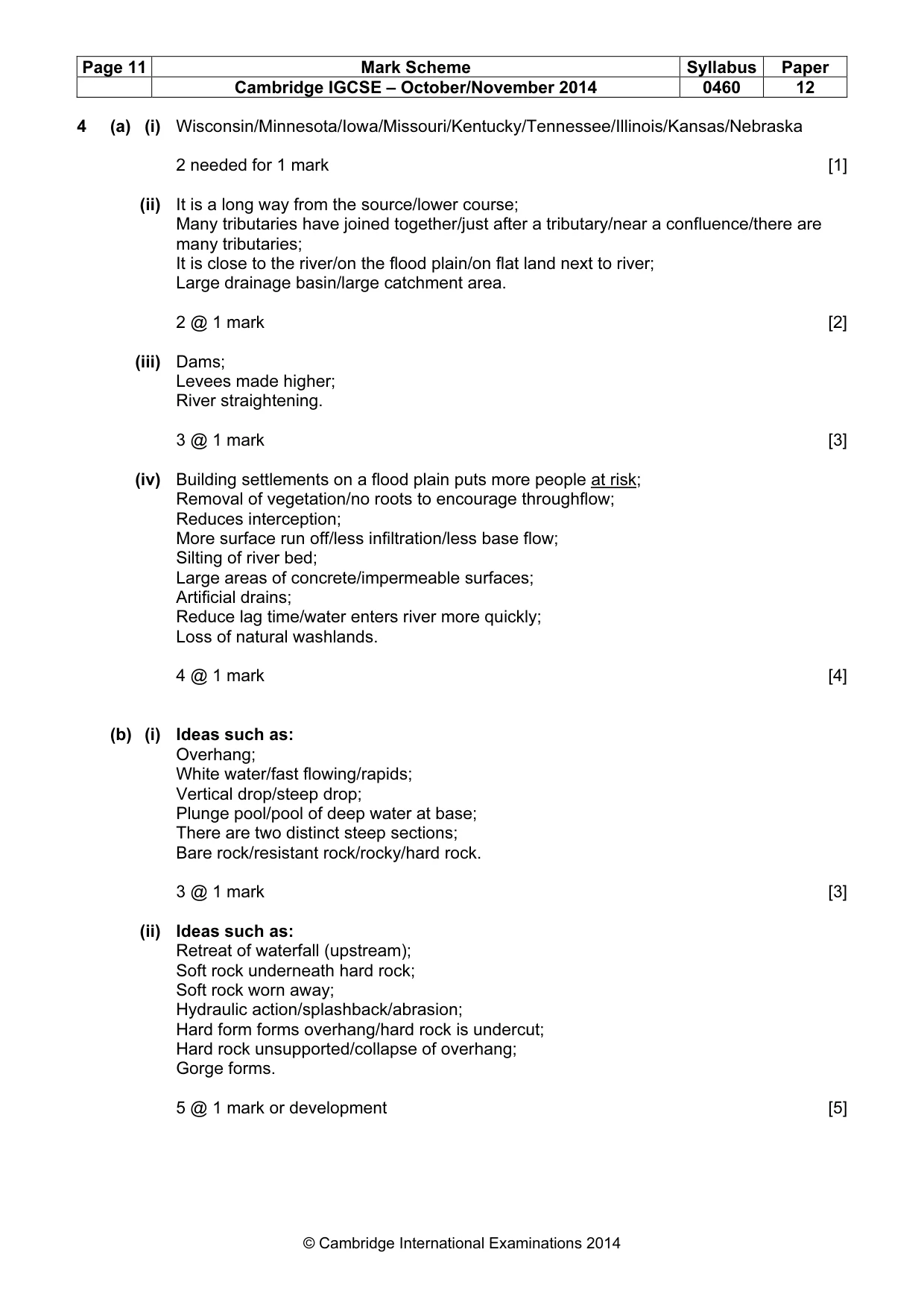 Mark scheme, page 11 of 18