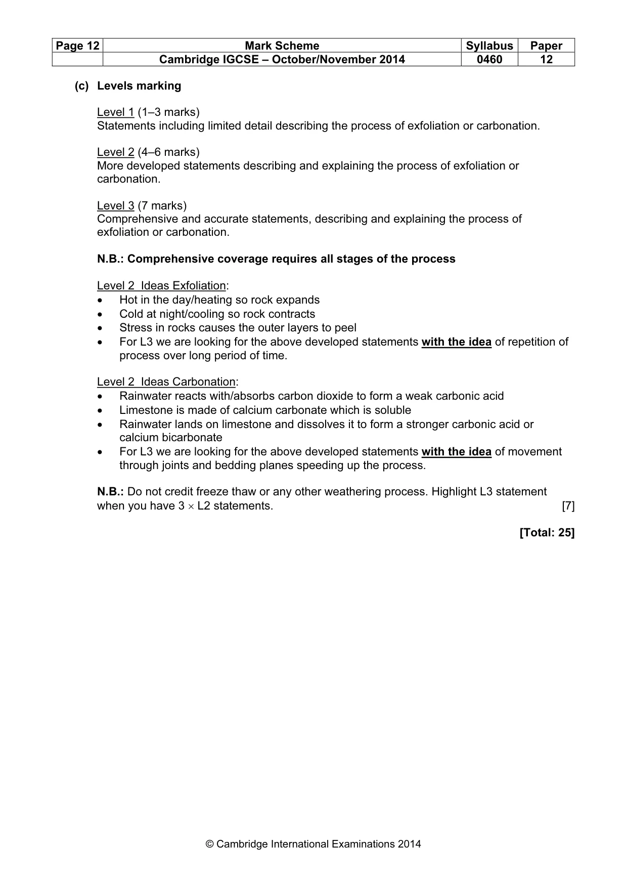Mark scheme, page 12 of 18