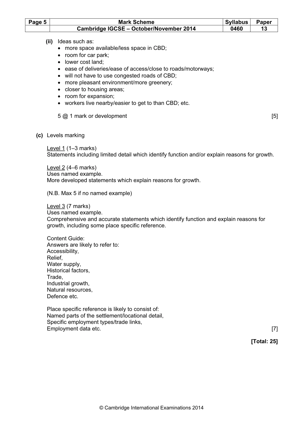 Mark scheme, page 5 of 13