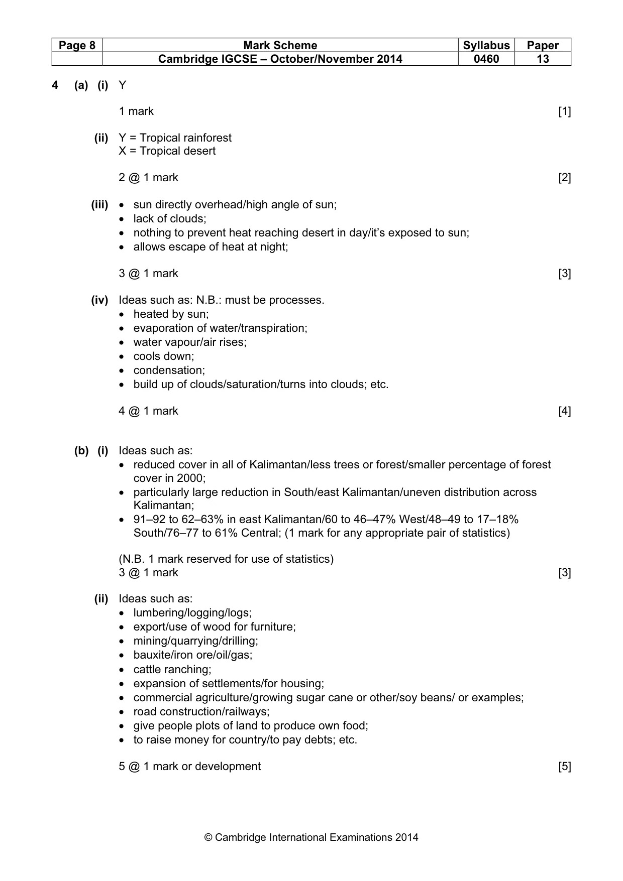 Mark scheme, page 8 of 13