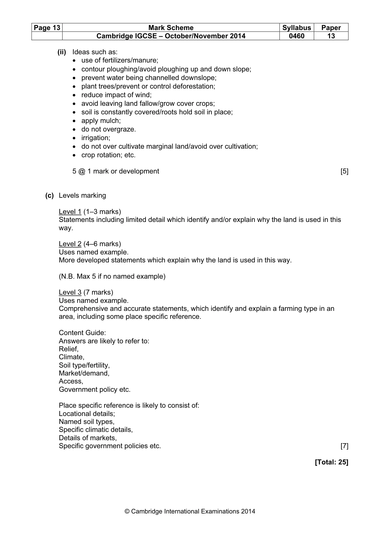 Mark scheme, page 13 of 13