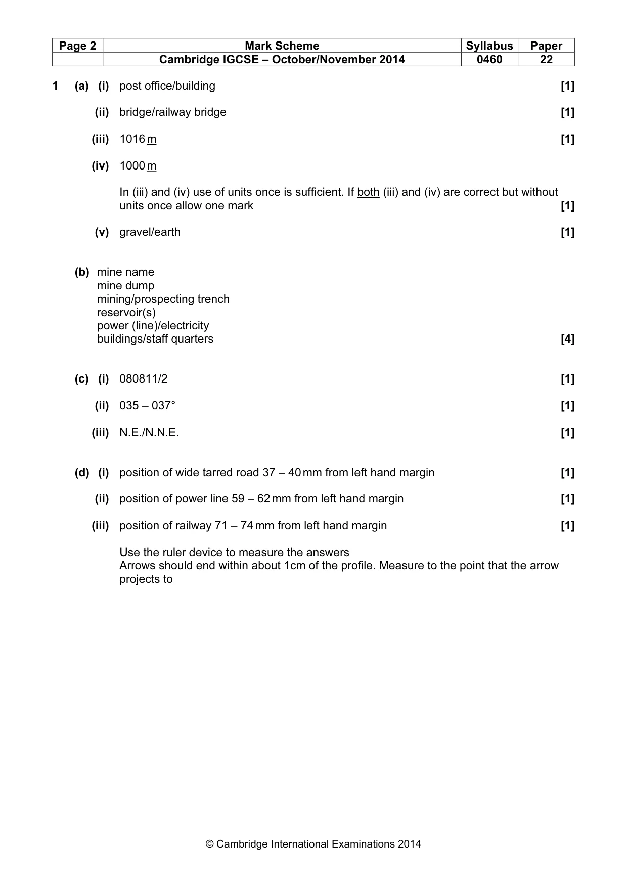 Mark scheme, page 2 of 6