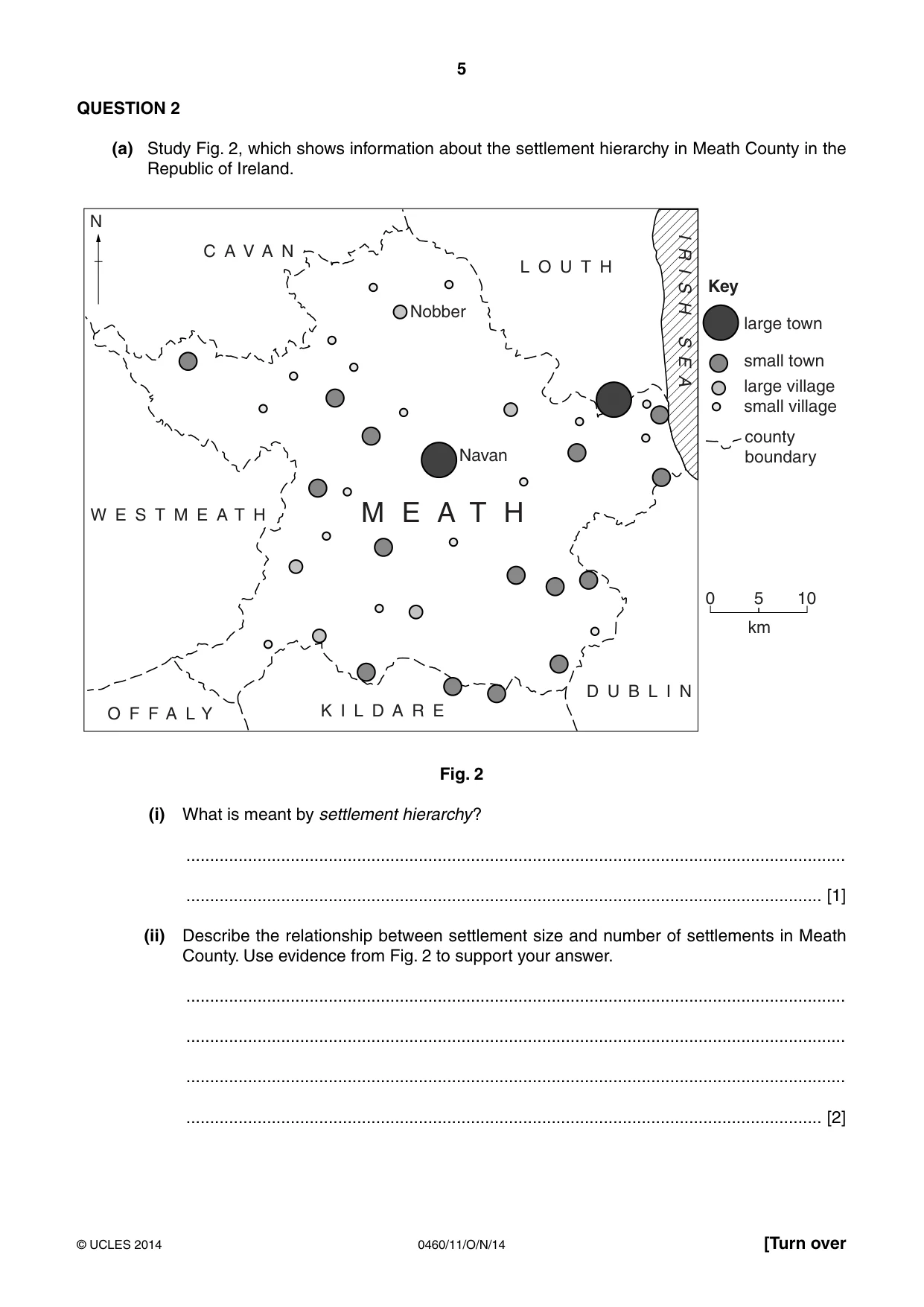 Cambridge IGCSE Geography 0460 2014 Oct/Nov Paper 1 · Variant 1 question paper, page 5 of 28