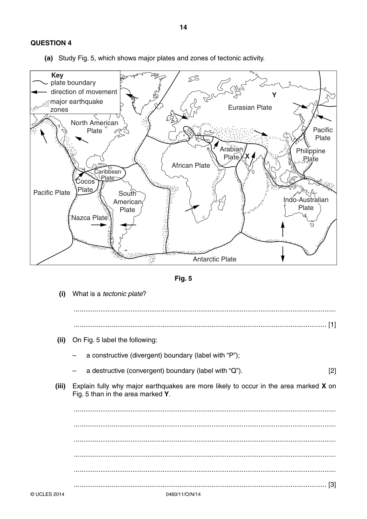 Cambridge IGCSE Geography 0460 2014 Oct/Nov Paper 1 · Variant 1 question paper, page 14 of 28