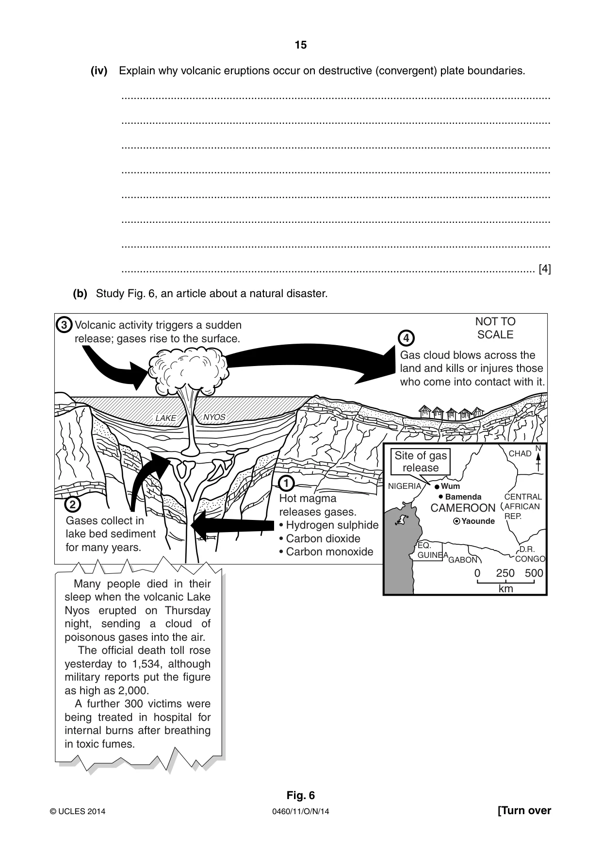 Cambridge IGCSE Geography 0460 2014 Oct/Nov Paper 1 · Variant 1 question paper, page 15 of 28
