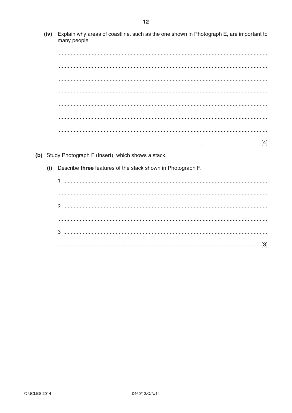 Cambridge IGCSE Geography 0460 2014 Oct/Nov Paper 1 · Variant 2 question paper, page 12 of 28