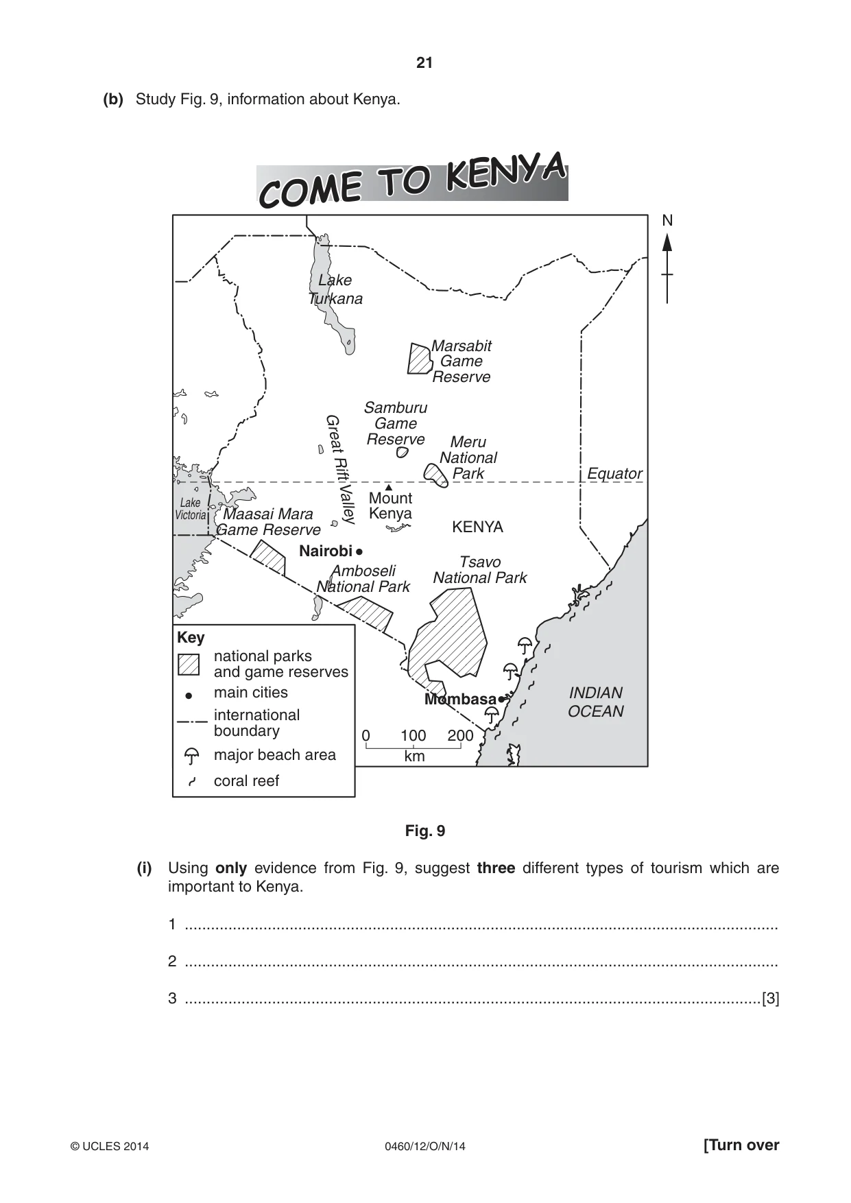 Cambridge IGCSE Geography 0460 2014 Oct/Nov Paper 1 · Variant 2 question paper, page 21 of 28