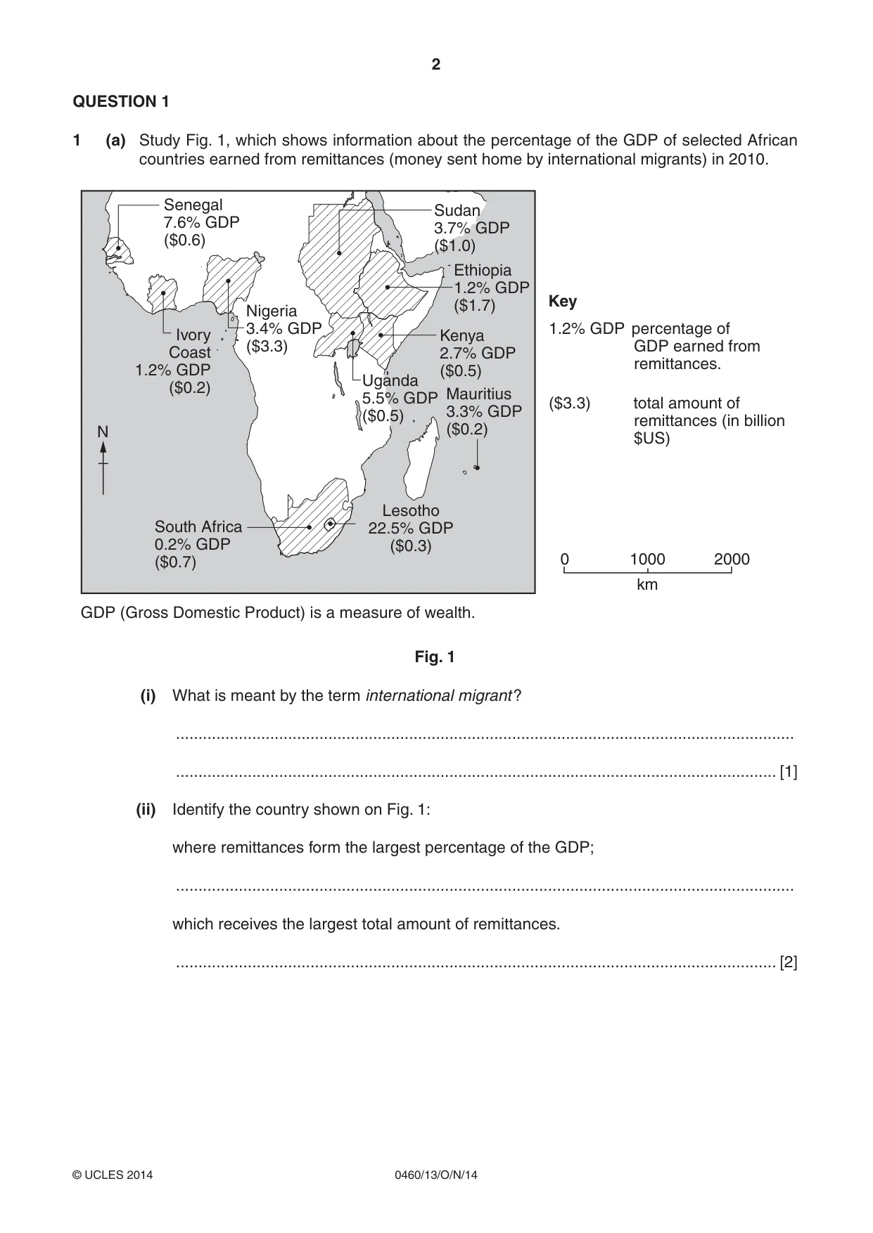 Cambridge IGCSE Geography 0460 2014 Oct/Nov Paper 1 · Variant 3 question paper, page 2 of 28