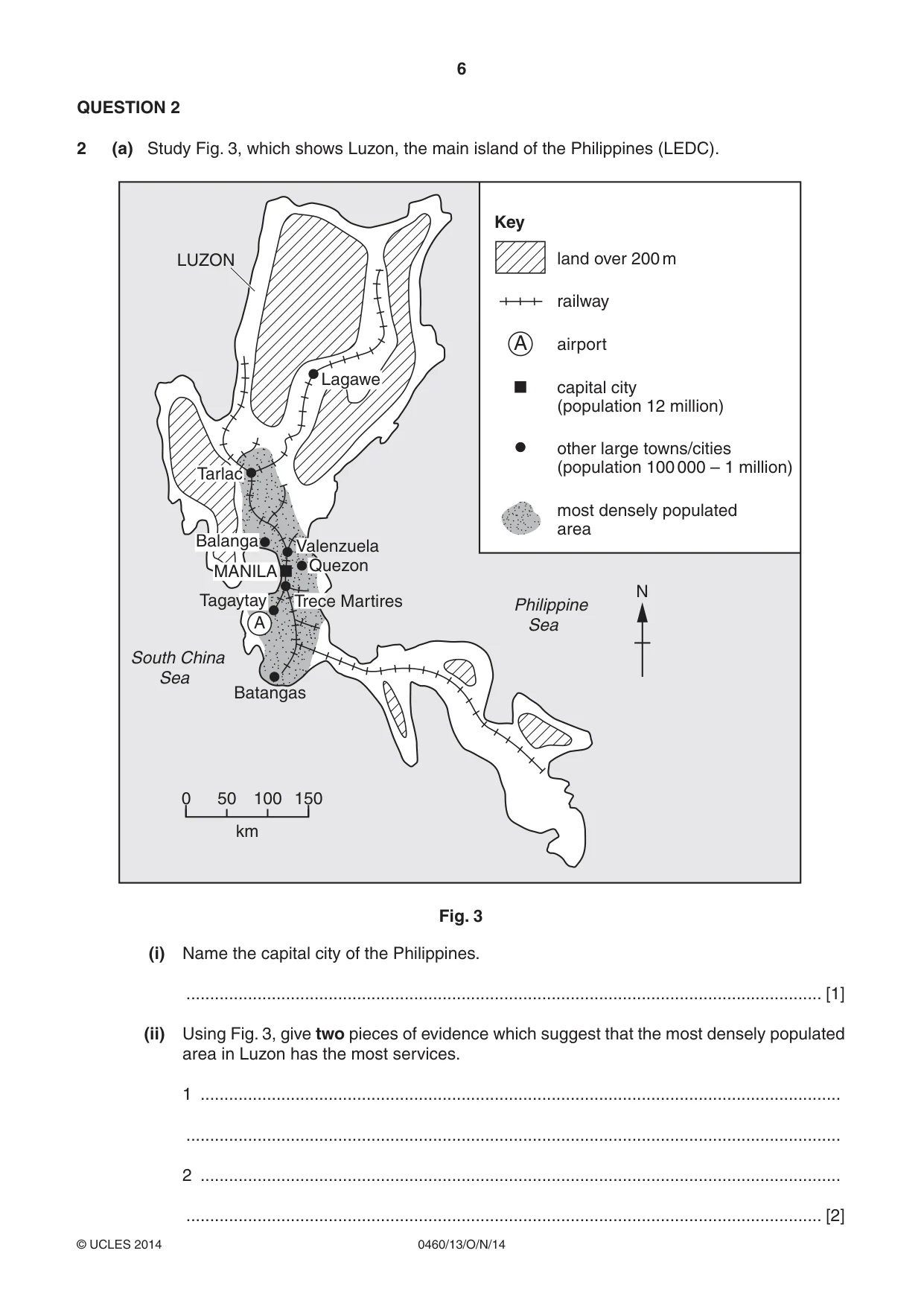Cambridge IGCSE Geography 0460 2014 Oct/Nov Paper 1 · Variant 3 question paper, page 6 of 28