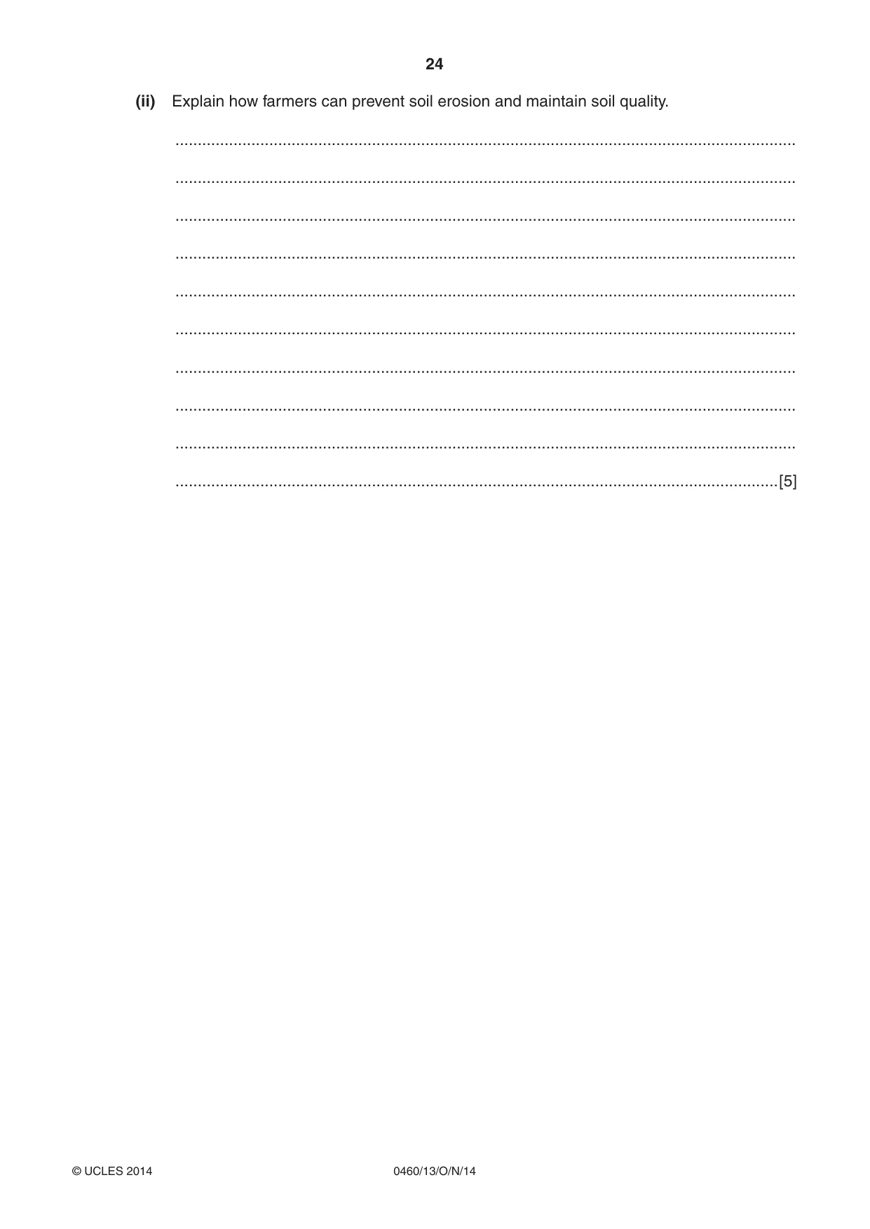 Cambridge IGCSE Geography 0460 2014 Oct/Nov Paper 1 · Variant 3 question paper, page 24 of 28