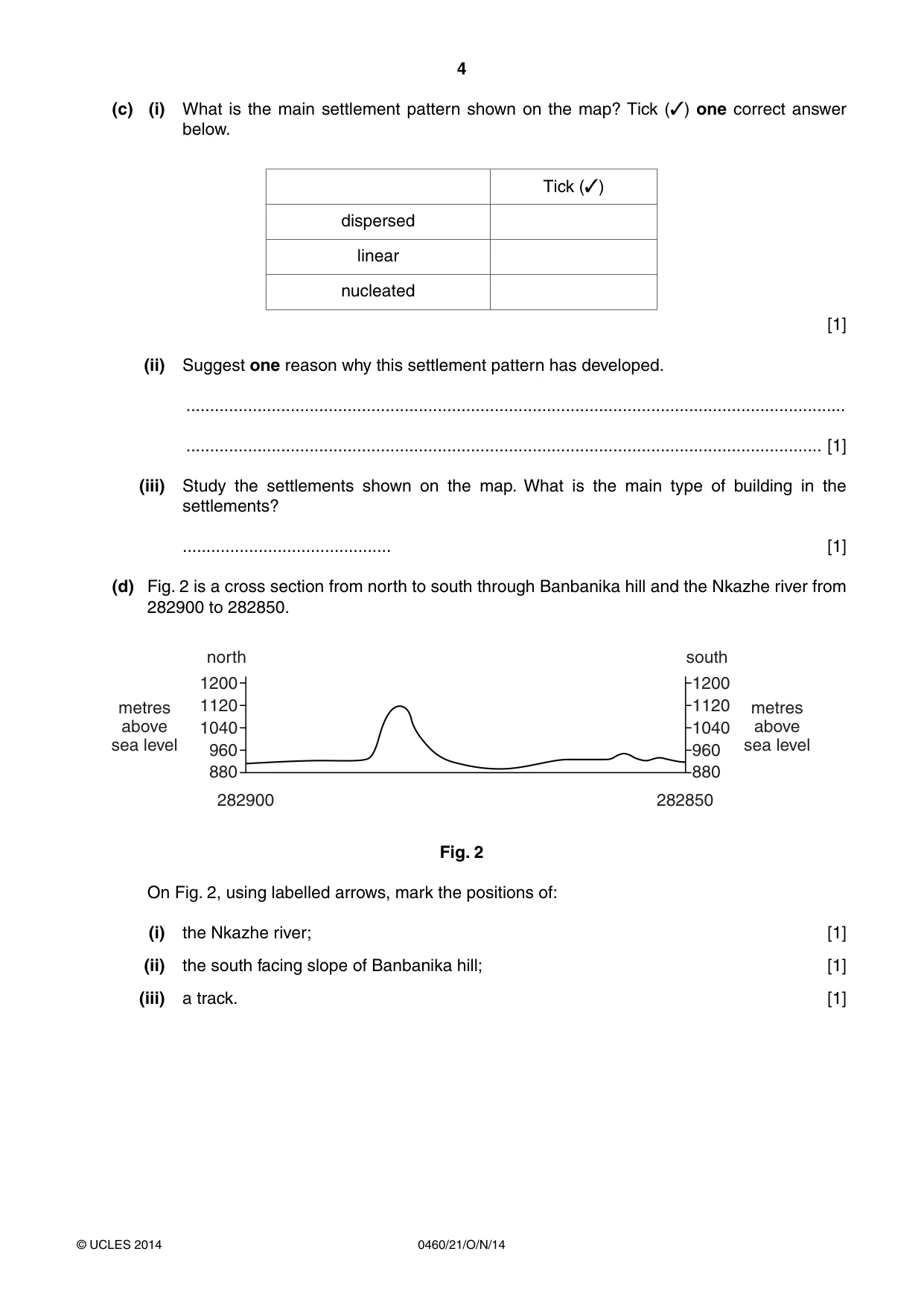 Cambridge IGCSE Geography 0460 2014 Oct/Nov Paper 2 · Variant 1 question paper, page 4 of 16