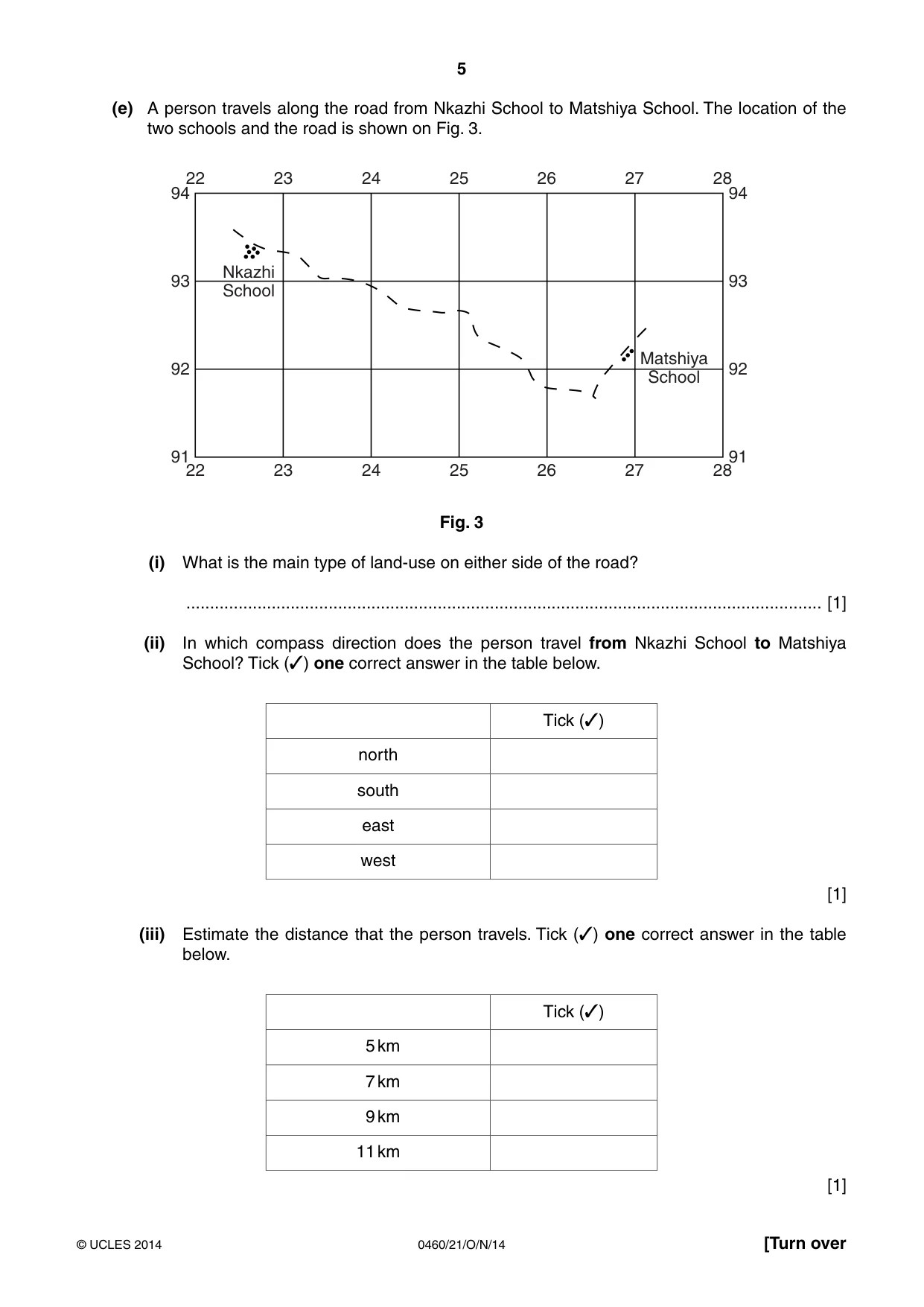 Cambridge IGCSE Geography 0460 2014 Oct/Nov Paper 2 · Variant 1 question paper, page 5 of 16